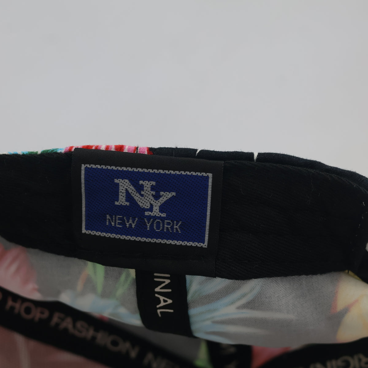 Thrifted New York Summer Hibiscus Print Baseball Cap (54cm) | 10562