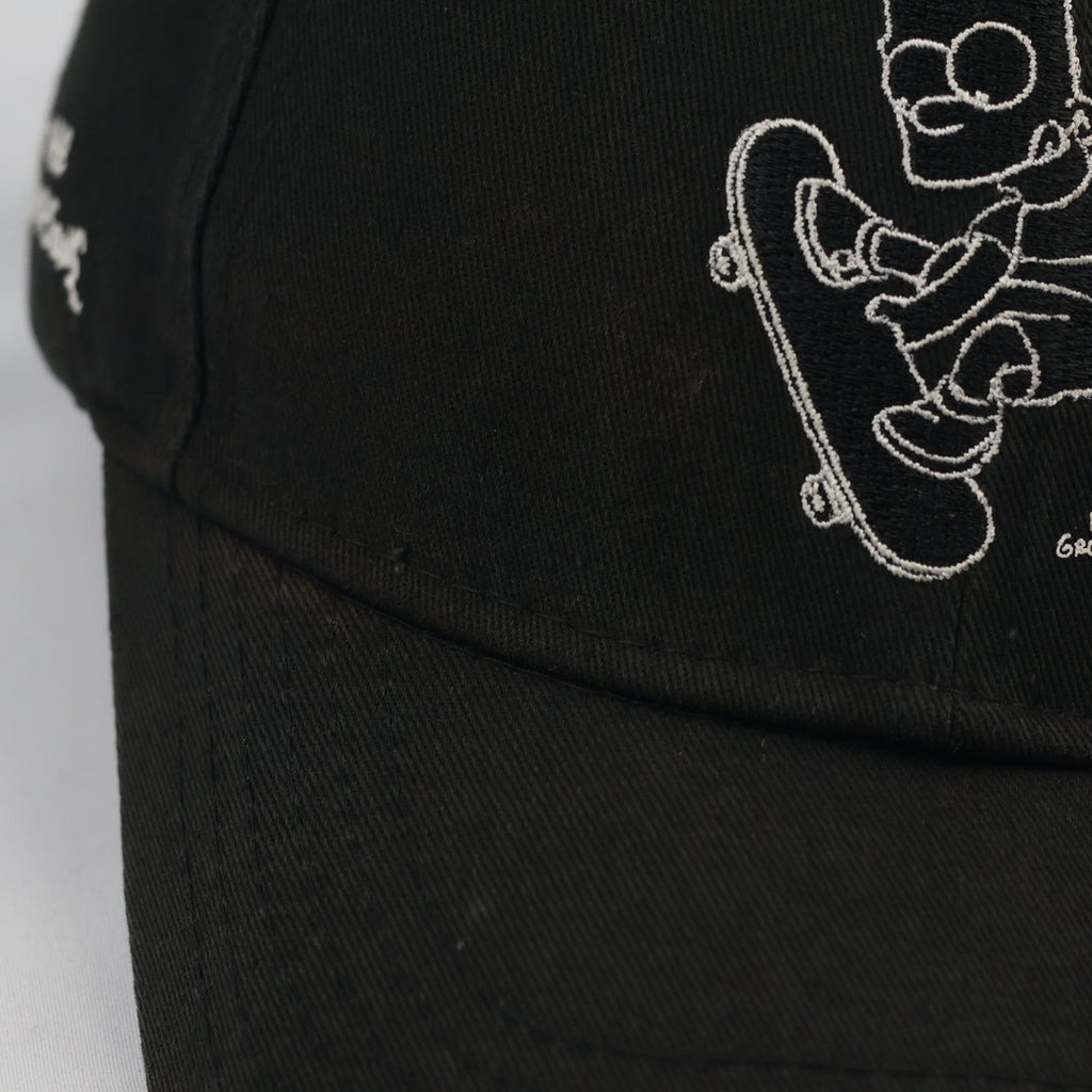 Thrifted Black Bart Simpson Skateboard Cap | Matt Groening Snapback