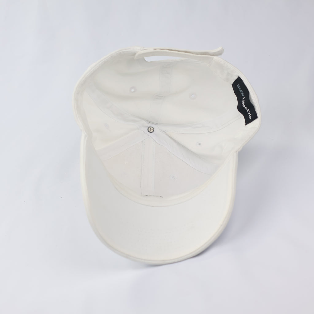 BMW Motorsport Lifestyle Collection Thrifted Cap - Minimalist White Snapback