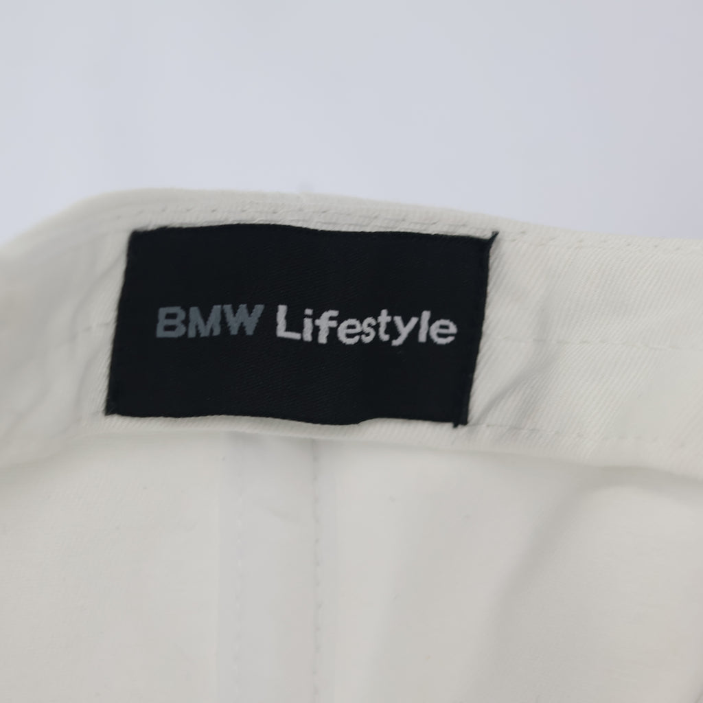 BMW Motorsport Lifestyle Collection Thrifted Cap - Minimalist White Snapback