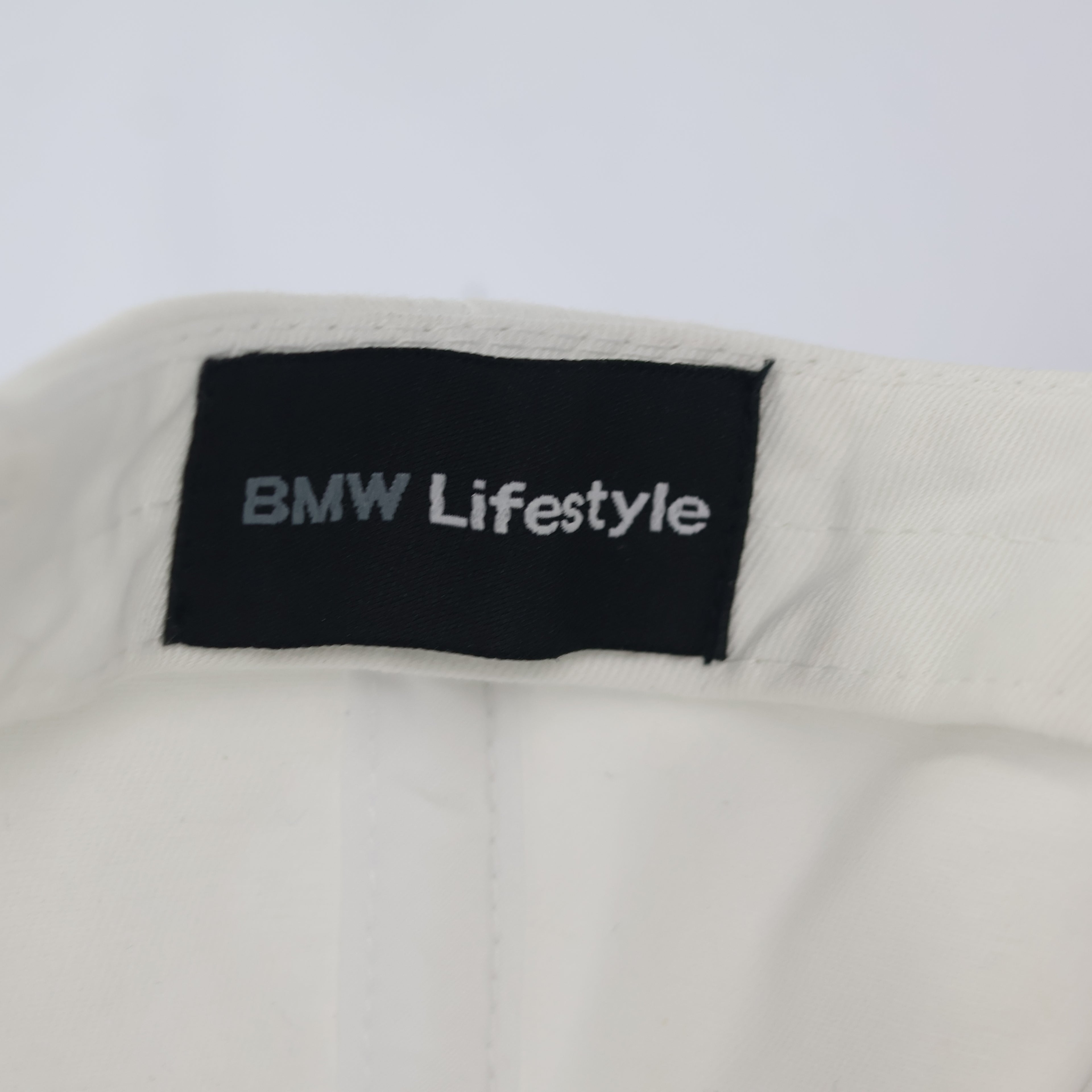 BMW Motorsport Lifestyle Collection Thrifted Cap - Minimalist White Snapback