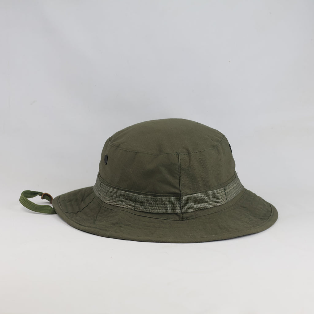 Thrifted Tactical Army Green Safari Bucket Hat (57cm)