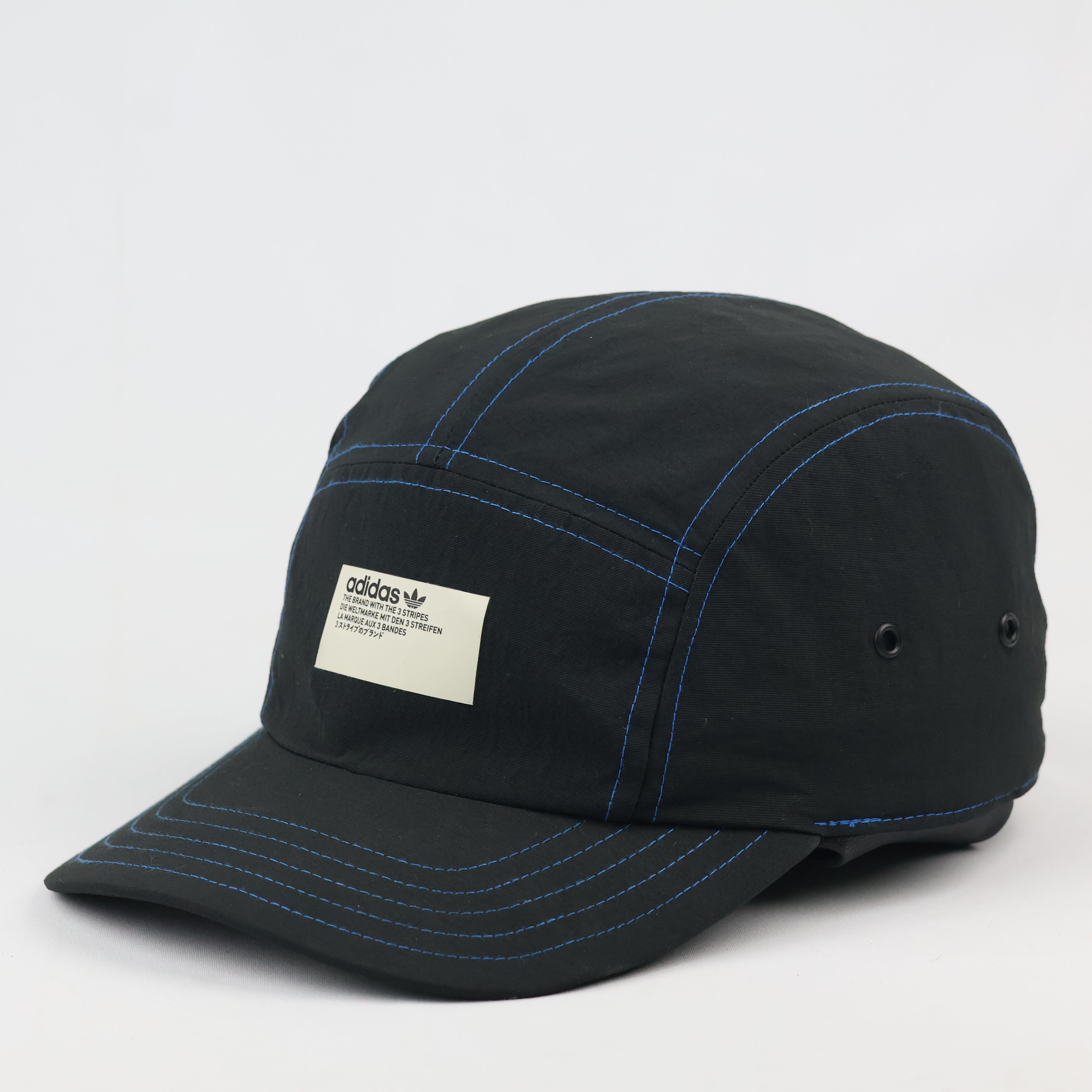 Thrifted Adidas Blue Contrast Stitch 5-Panel Cap | Size 57-59cm