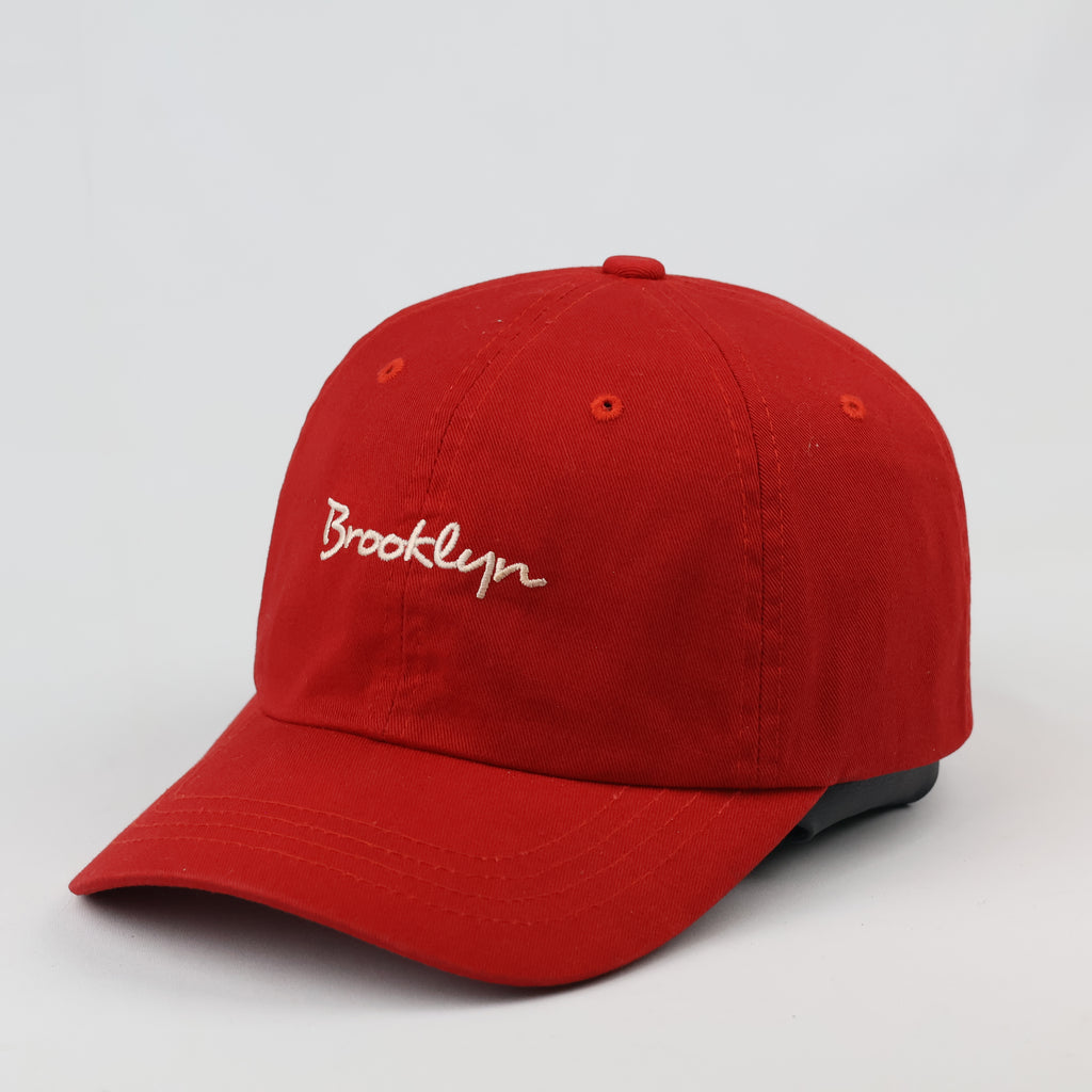 Thrifted Capten BKYLN Script Baseball Cap | Red & Black Strapback