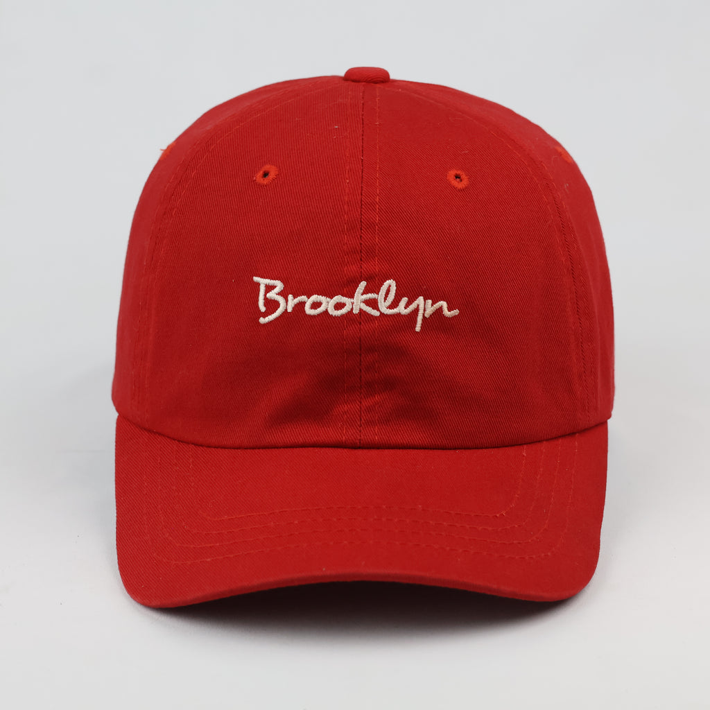Thrifted Capten BKYLN Script Baseball Cap | Red & Black Strapback