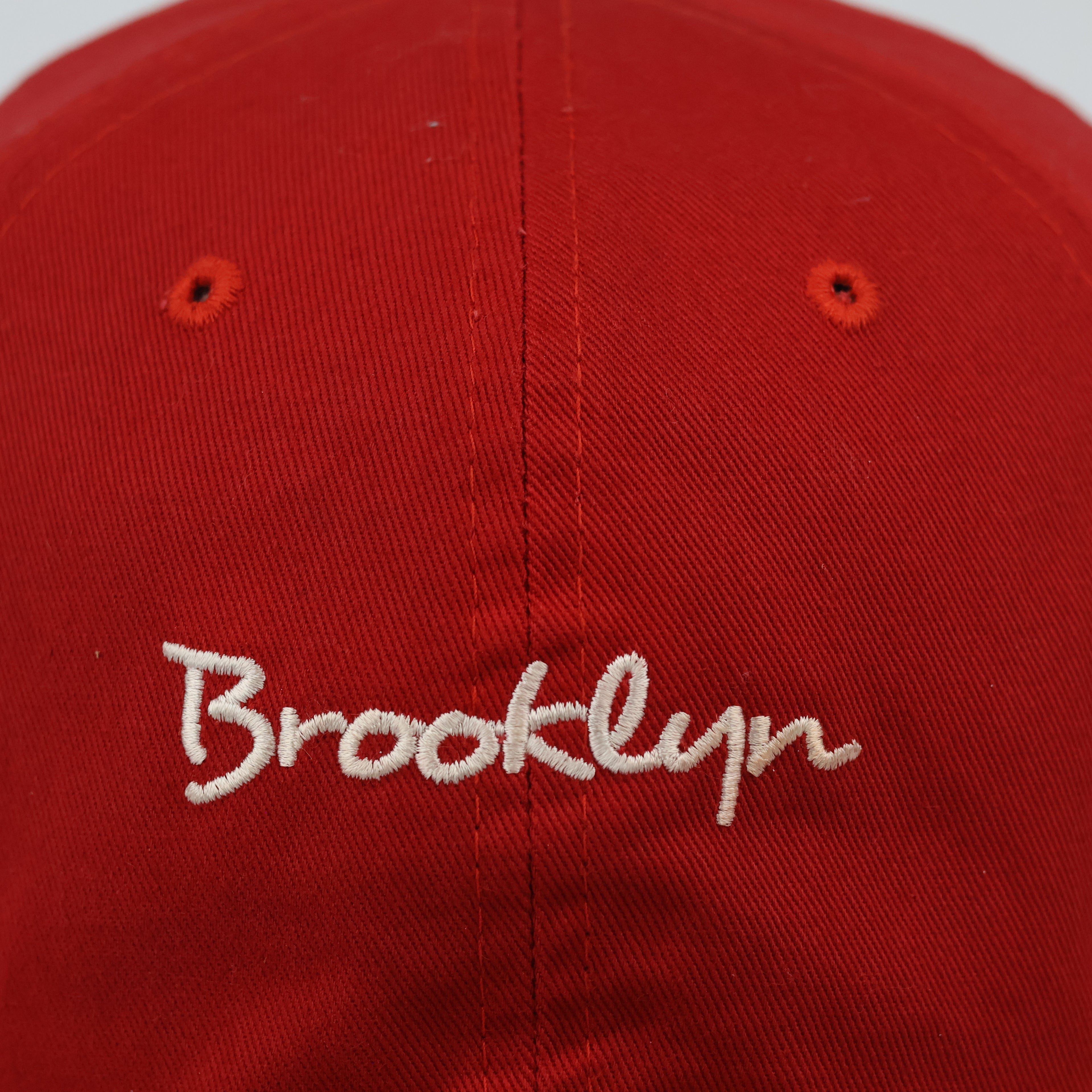 Thrifted Capten BKYLN Script Baseball Cap | Red & Black Strapback