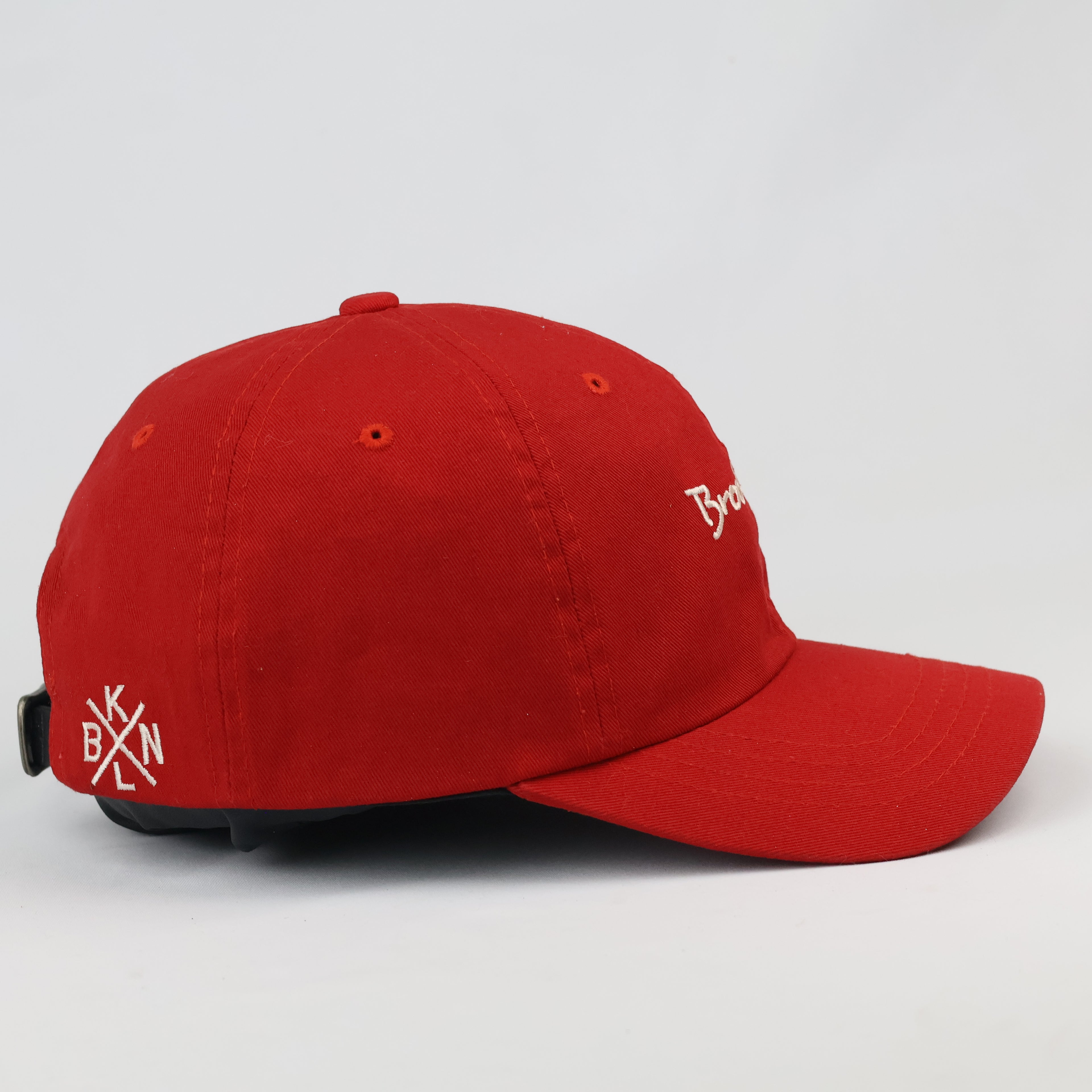 Thrifted Capten BKYLN Script Baseball Cap | Red & Black Strapback