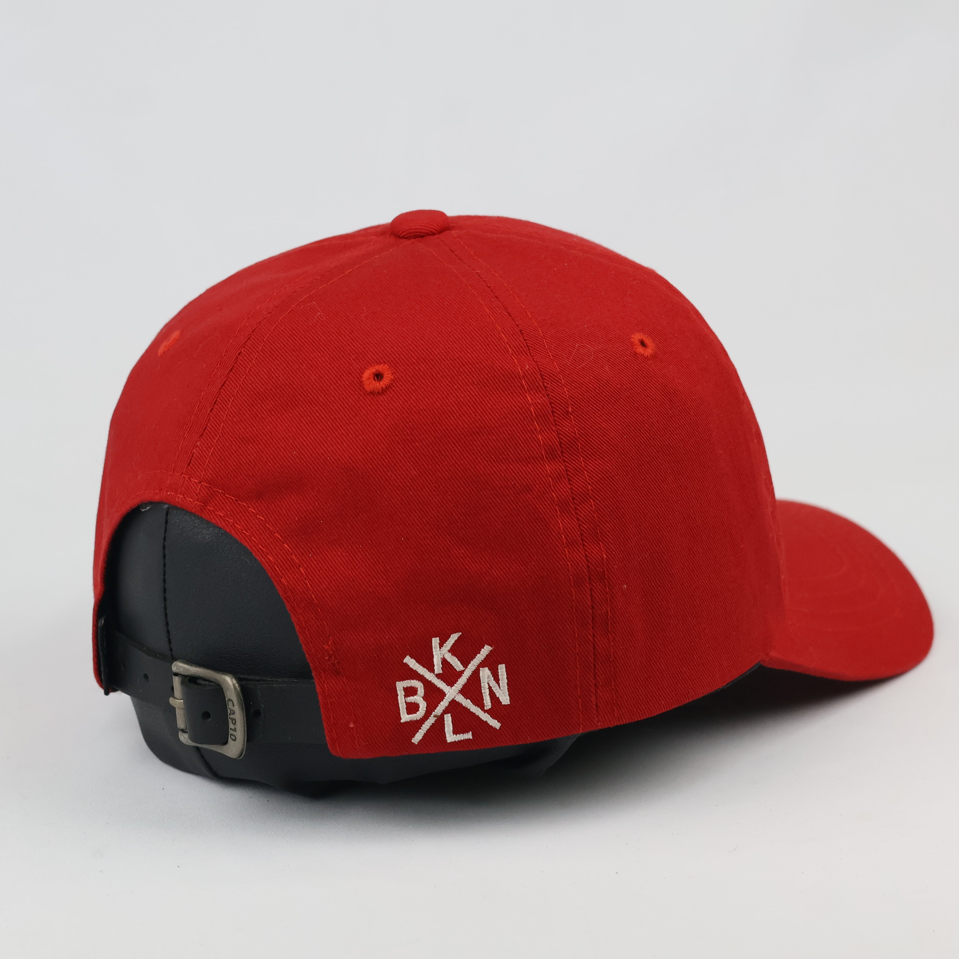 Thrifted Capten BKYLN Script Baseball Cap | Red & Black Strapback