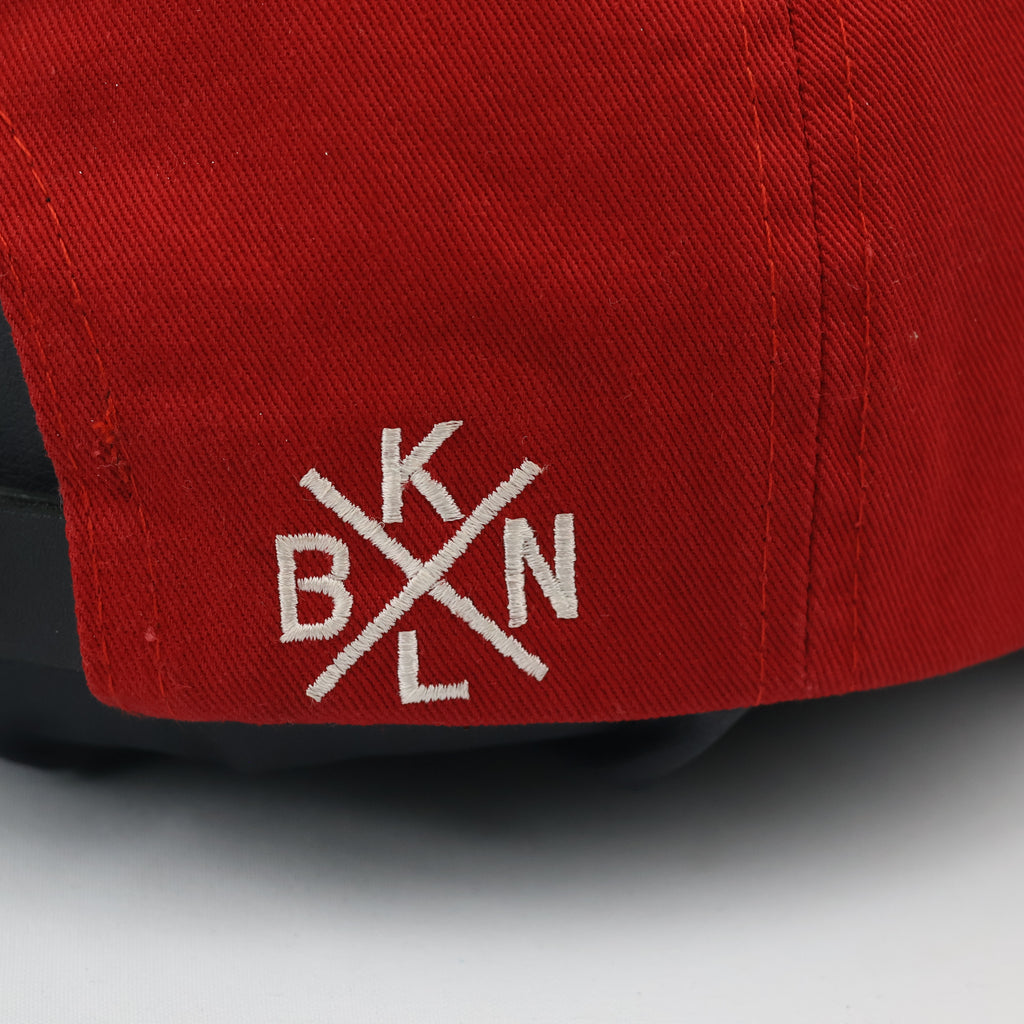 Thrifted Capten BKYLN Script Baseball Cap | Red & Black Strapback