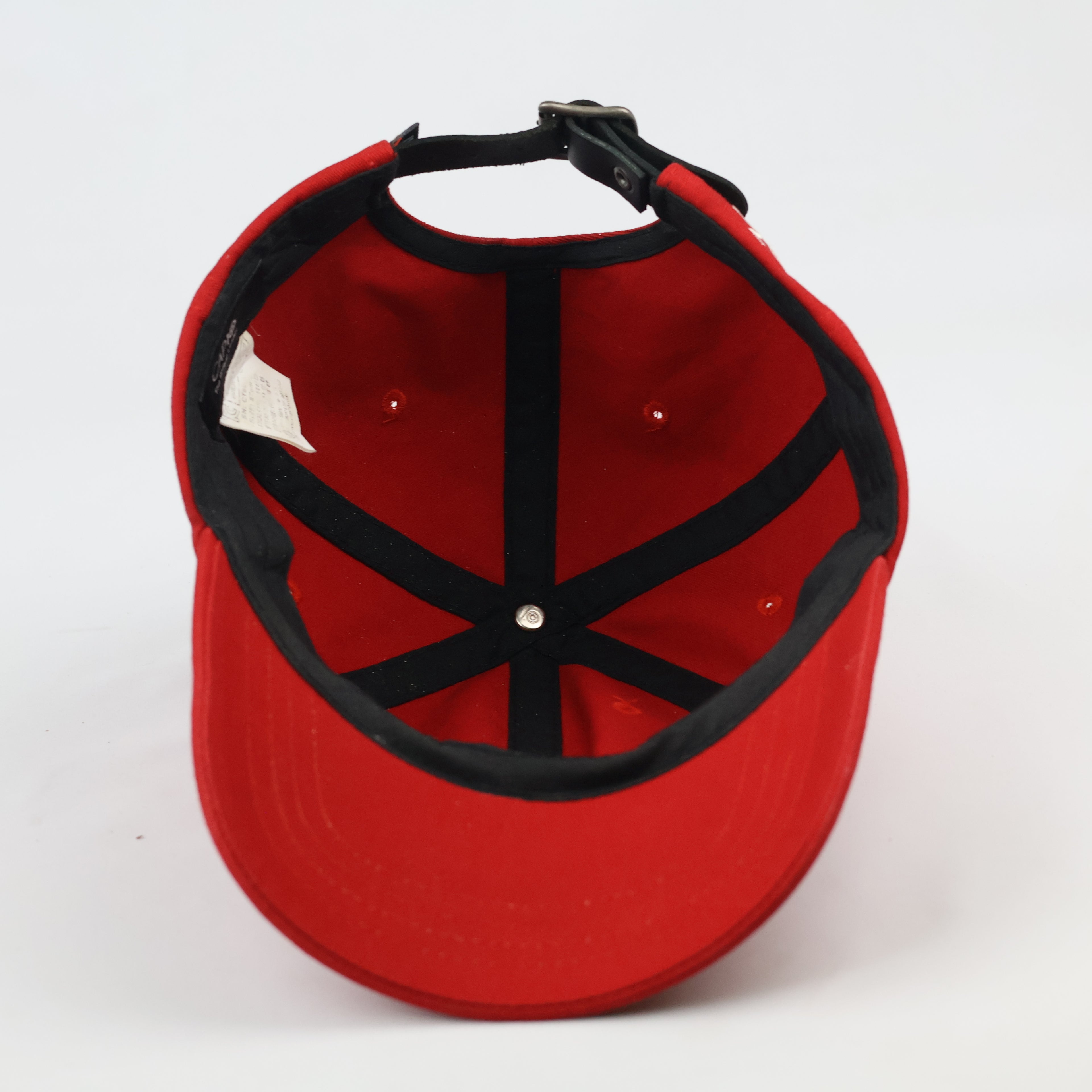Thrifted Capten BKYLN Script Baseball Cap | Red & Black Strapback