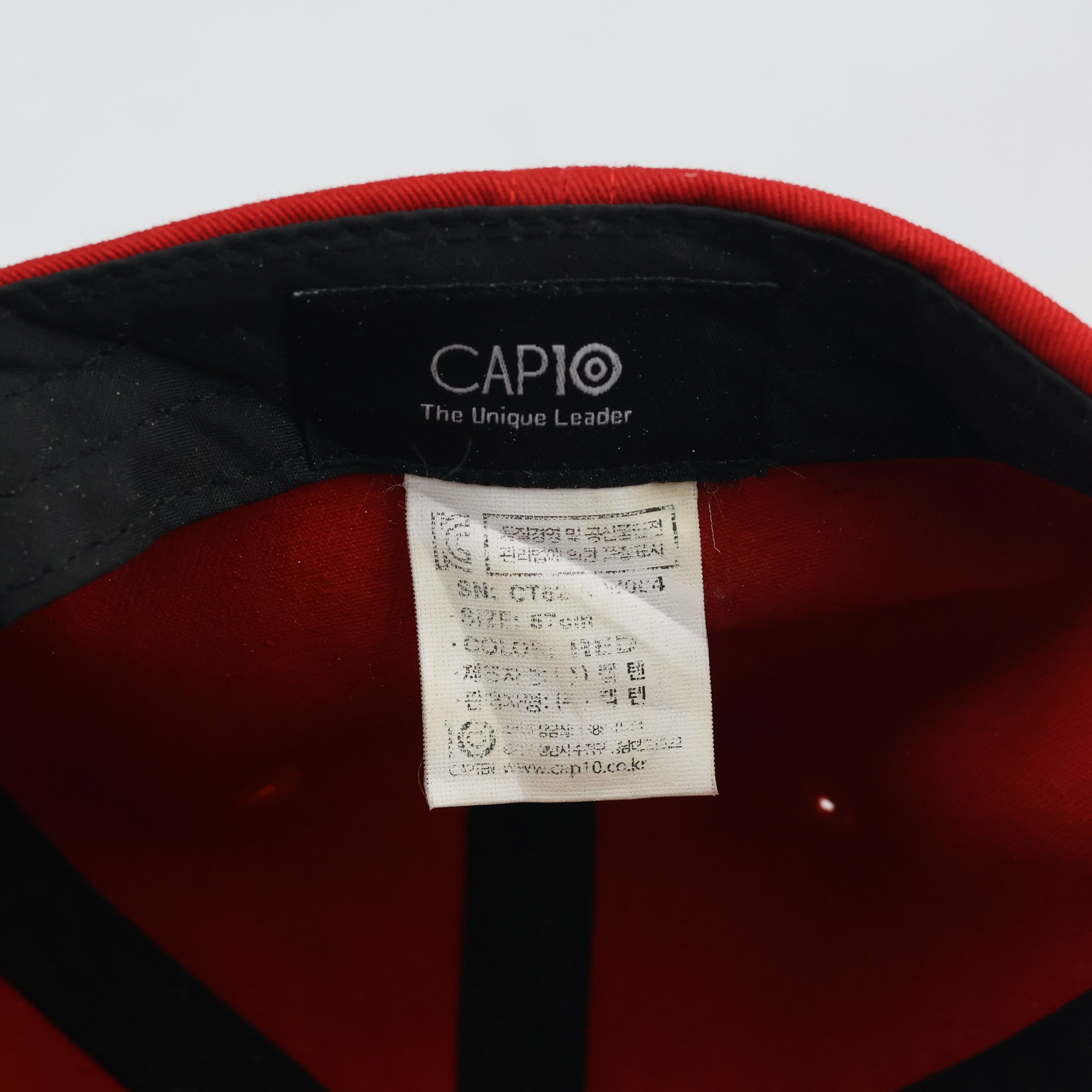 Thrifted Capten BKYLN Script Baseball Cap | Red & Black Strapback