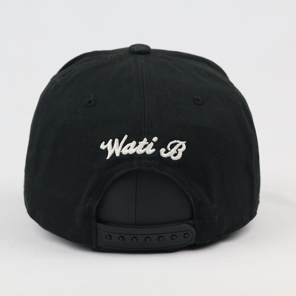 Thrifted Wati B Hip Hop Streetwear Cap | Black & White Snapback