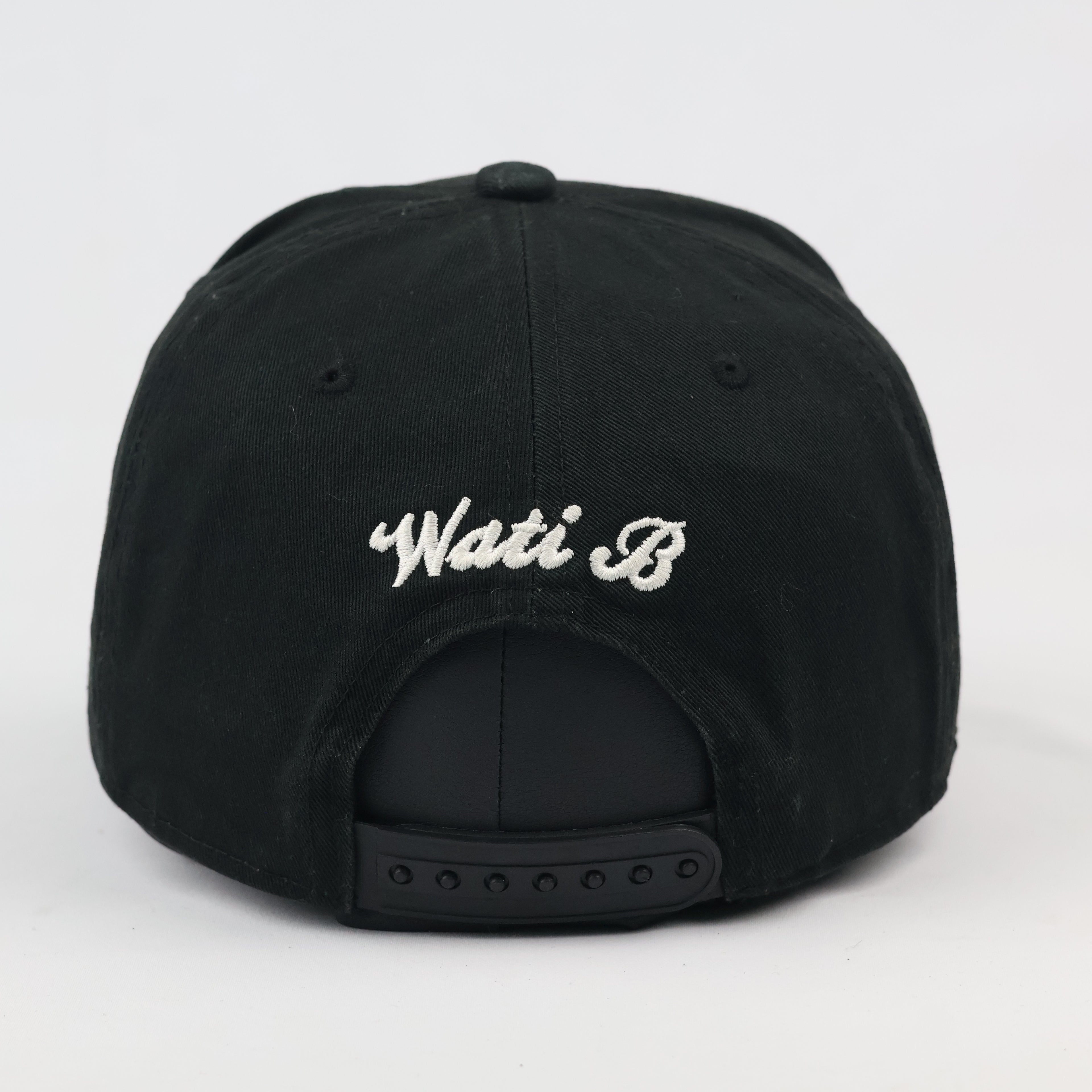Thrifted Wati B Hip Hop Streetwear Cap | Black & White Snapback
