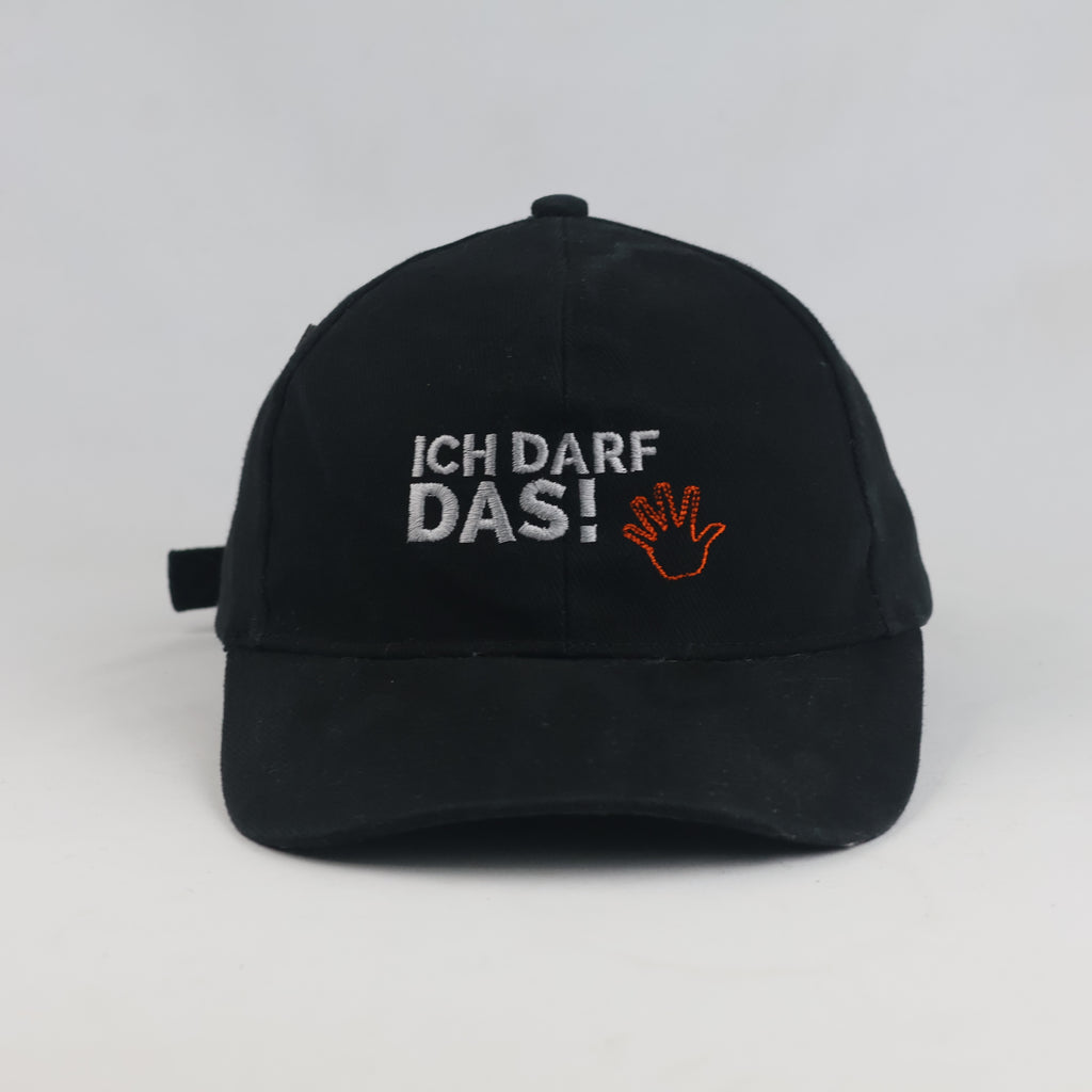 Thrifted "Ich Darf Das!" German Graphic Black Dad Hat (56-57cm) | 10604