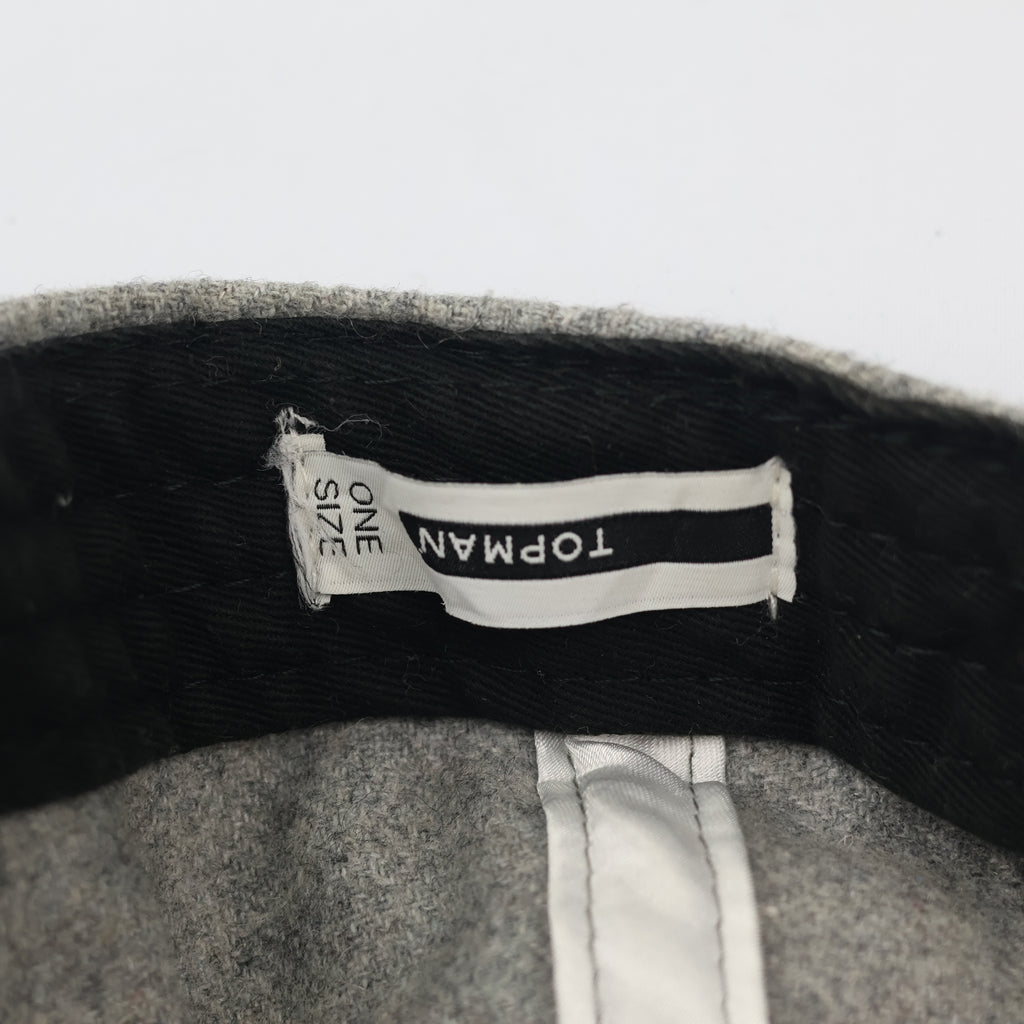 Topman Varsity Letter 'A' Wool Blend Thrifted Snapback Hat - Gray & Maroon