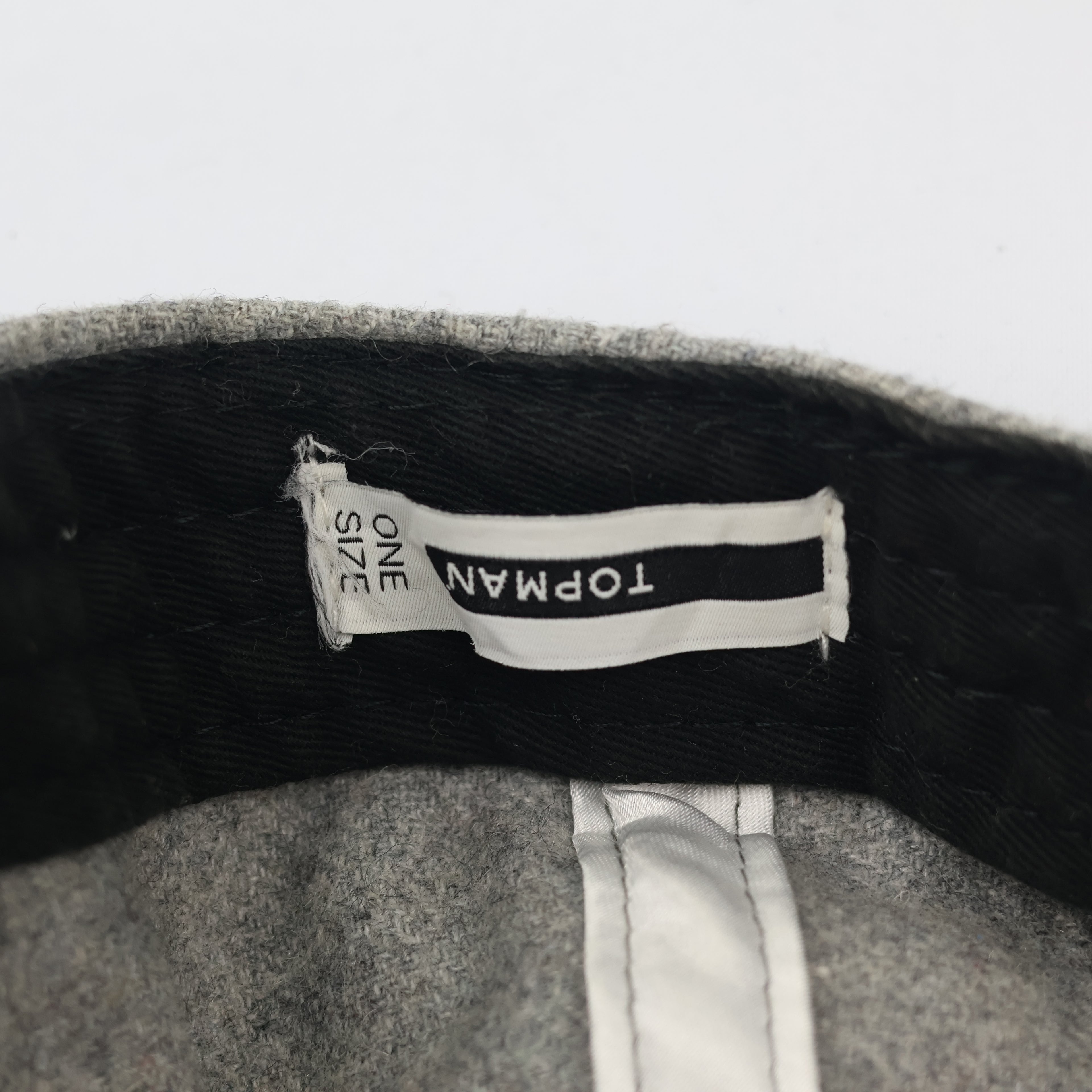 Topman Varsity Letter 'A' Wool Blend Thrifted Snapback Hat - Gray & Maroon
