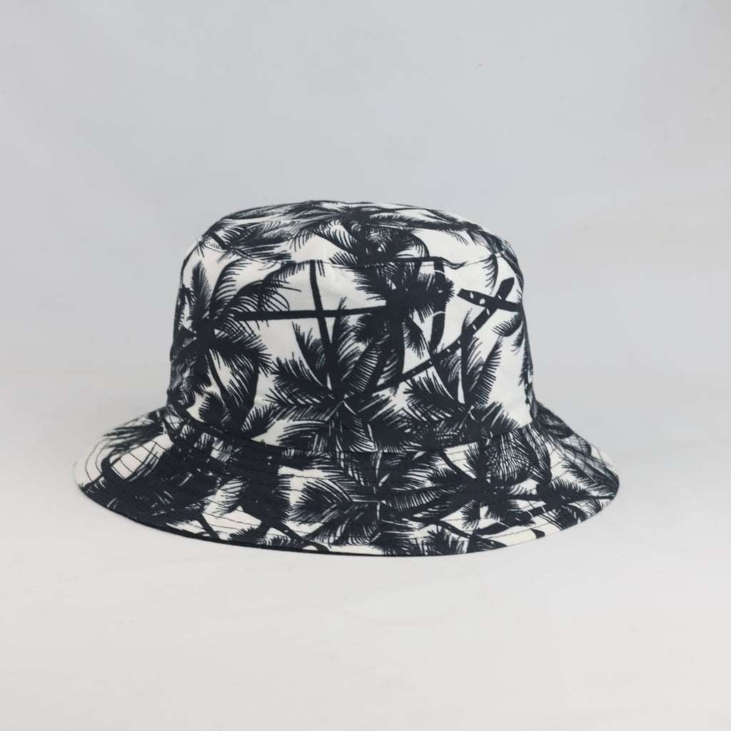 Thrifted Tropical Palm Silhouette Reversible Sun Hat (57-58cm) |