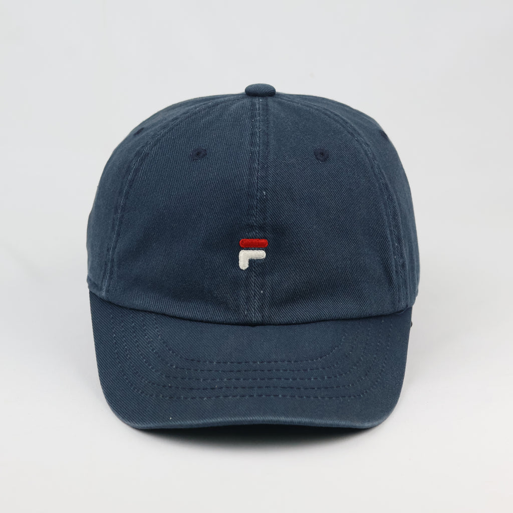 Thrifted Fila Embroidered Navy Cap | Adjustable Strapback