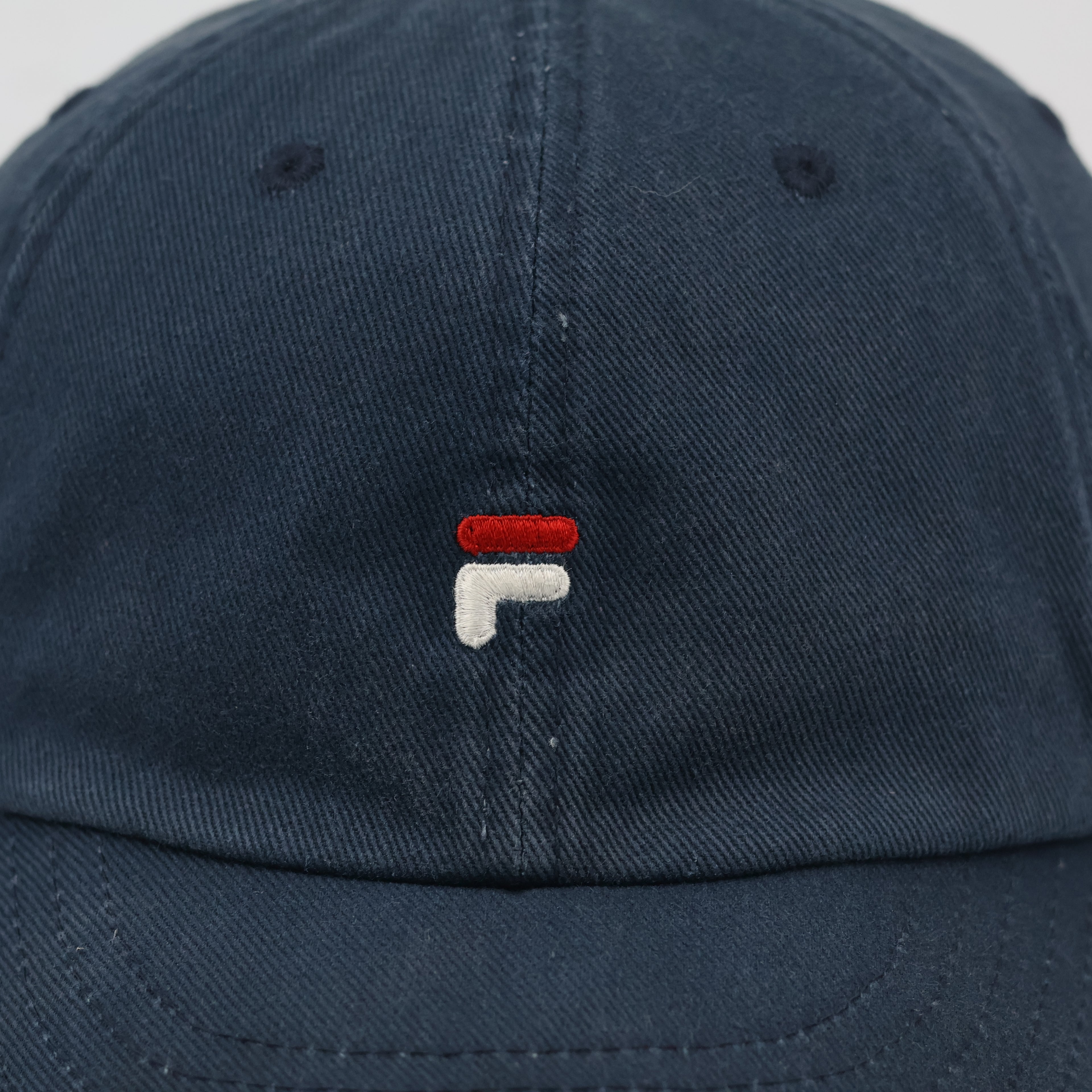 Thrifted Fila Embroidered Navy Cap | Adjustable Strapback