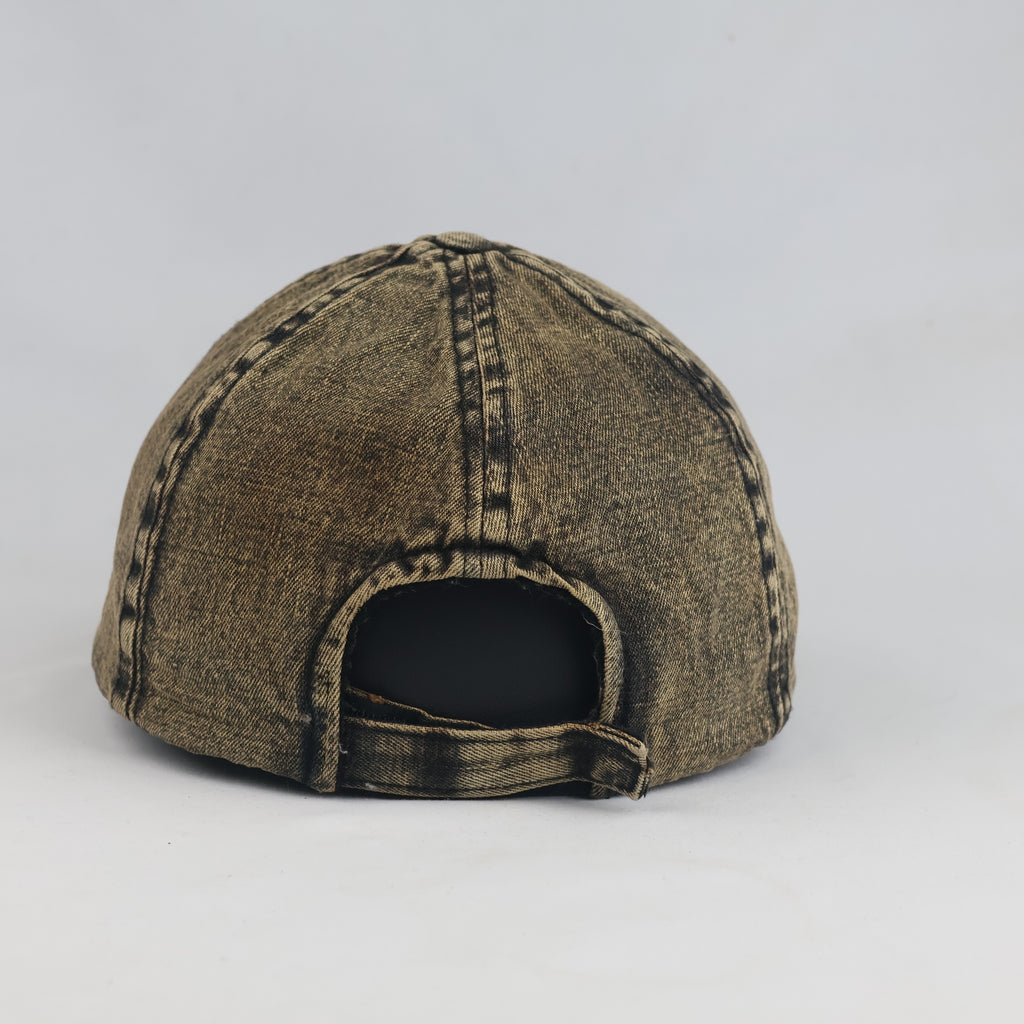 Thrifted Grunge Style Distressed Brown Winter-Ready Cap (57-58cm) | 10596