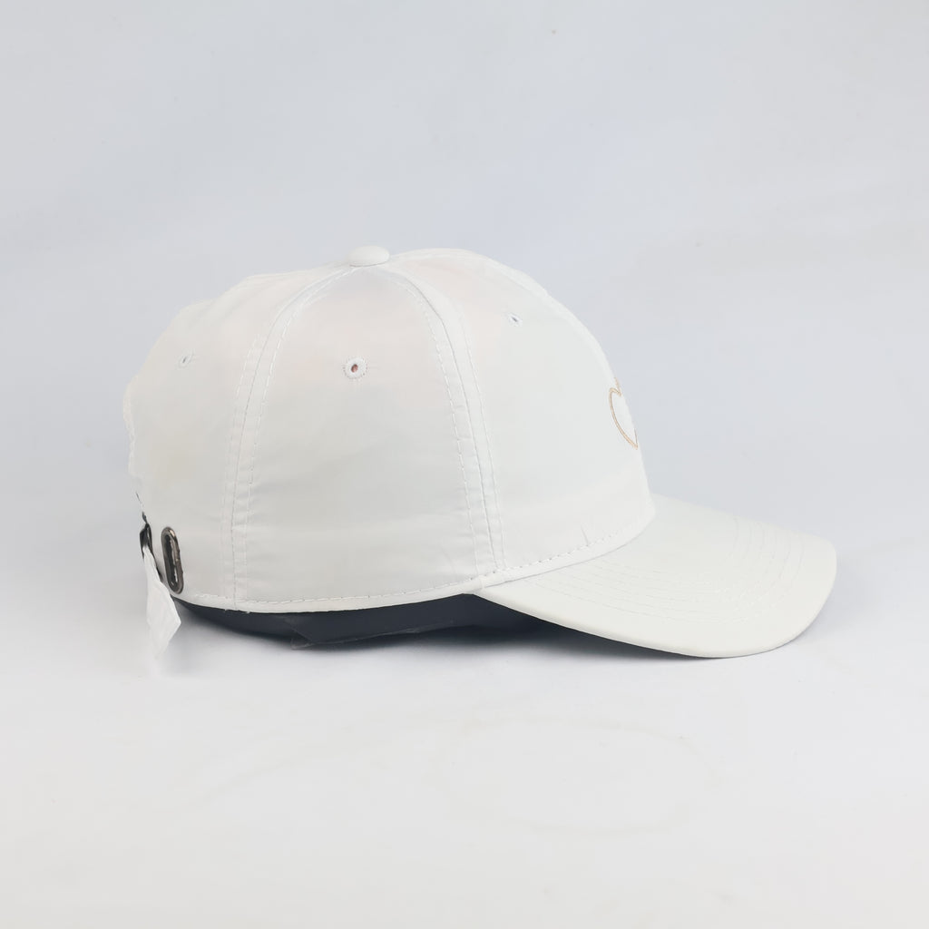 Thrifted Ale-Hop White Heart Polyester Cap (56-58 cm) | 10754