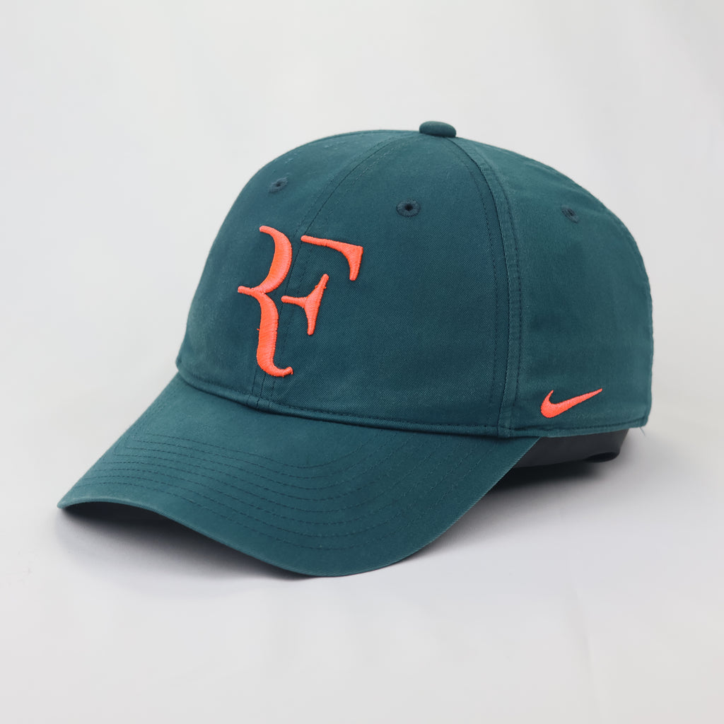 Nike Roger Federer "RF" Heritage Thrifted Cap – Teal Green & Infrared
