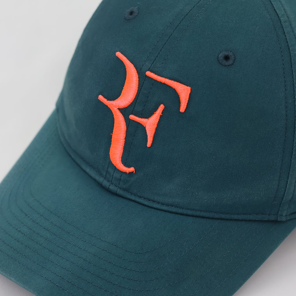 Nike Roger Federer "RF" Heritage Thrifted Cap – Teal Green & Infrared
