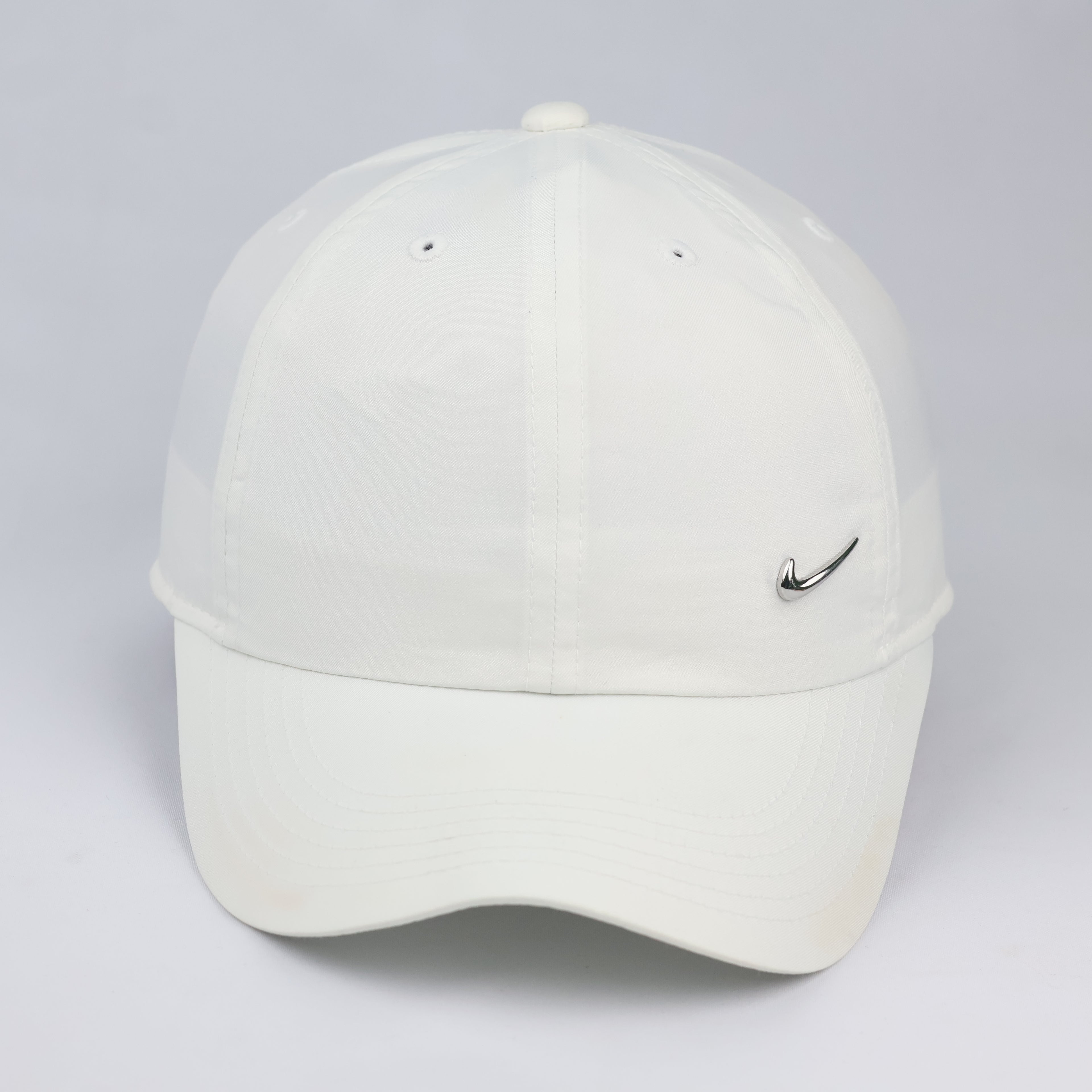 Thrifted Nike Heritage 86 Adjustable Cap | All White Metal Swoosh