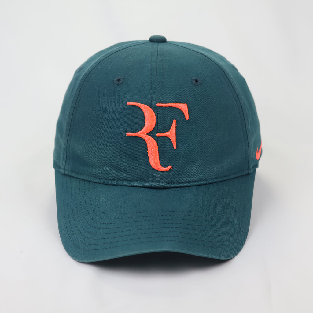 Nike Roger Federer "RF" Heritage Thrifted Cap – Teal Green & Infrared