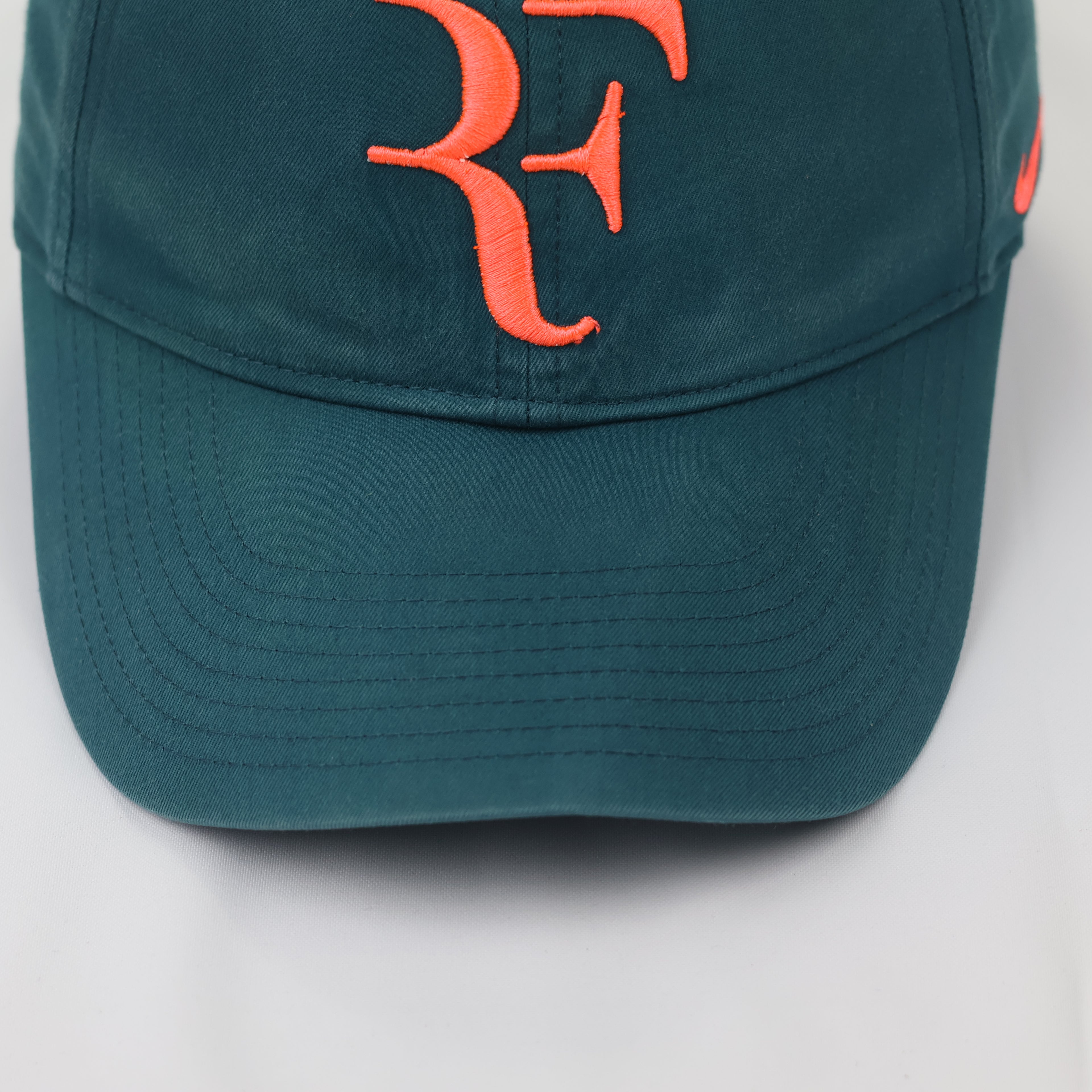 Nike Roger Federer "RF" Heritage Thrifted Cap – Teal Green & Infrared