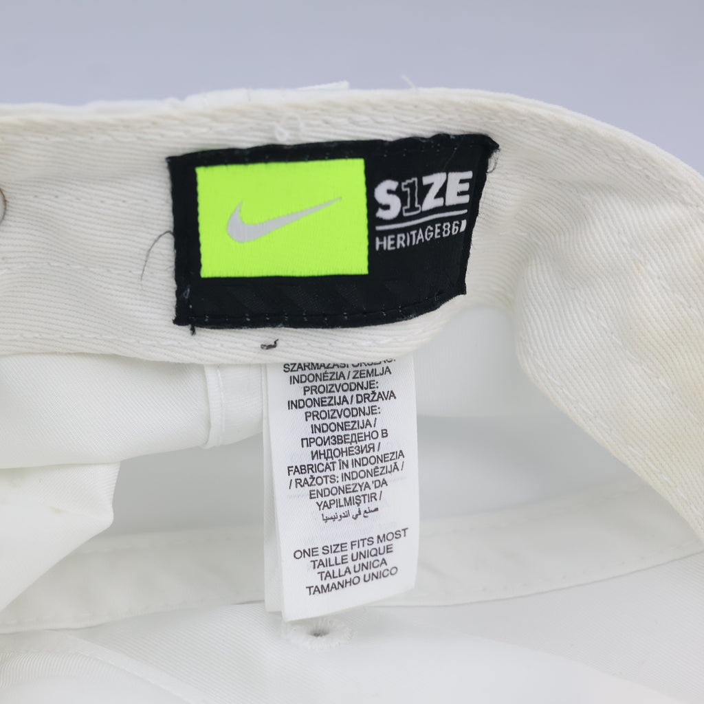 Thrifted Nike Heritage 86 Adjustable Cap | All White Metal Swoosh