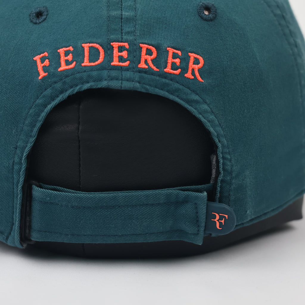 Nike Roger Federer "RF" Heritage Thrifted Cap – Teal Green & Infrared
