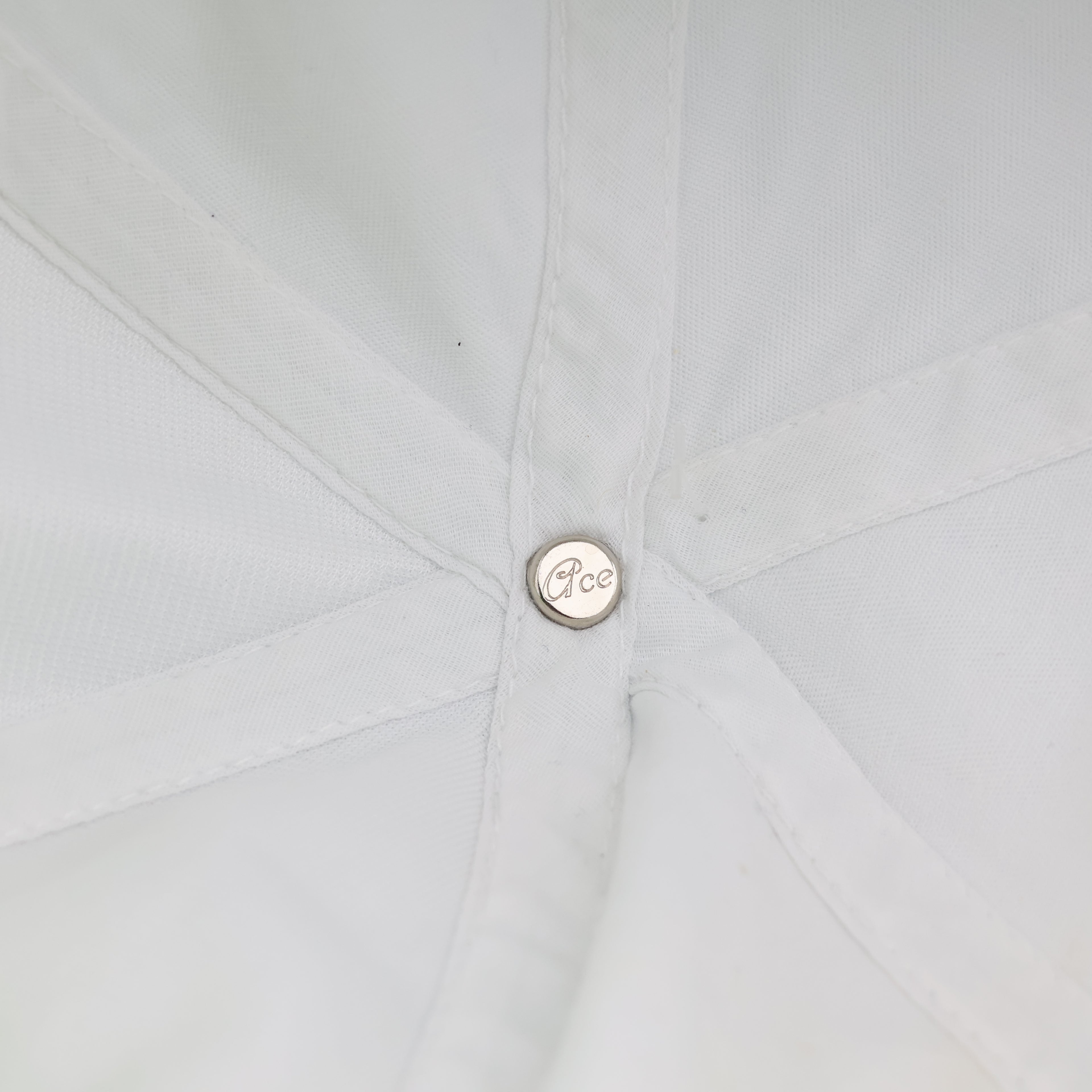 Thrifted New York City White Canvas Baseball Cap | Neon Green Brim