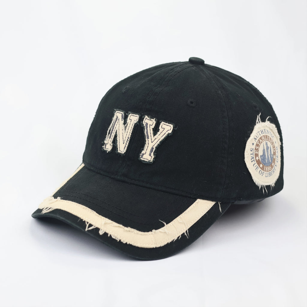 Vintage Style NY Embroidered Thrifted Dad Hat - Statue of Liberty Museum Store