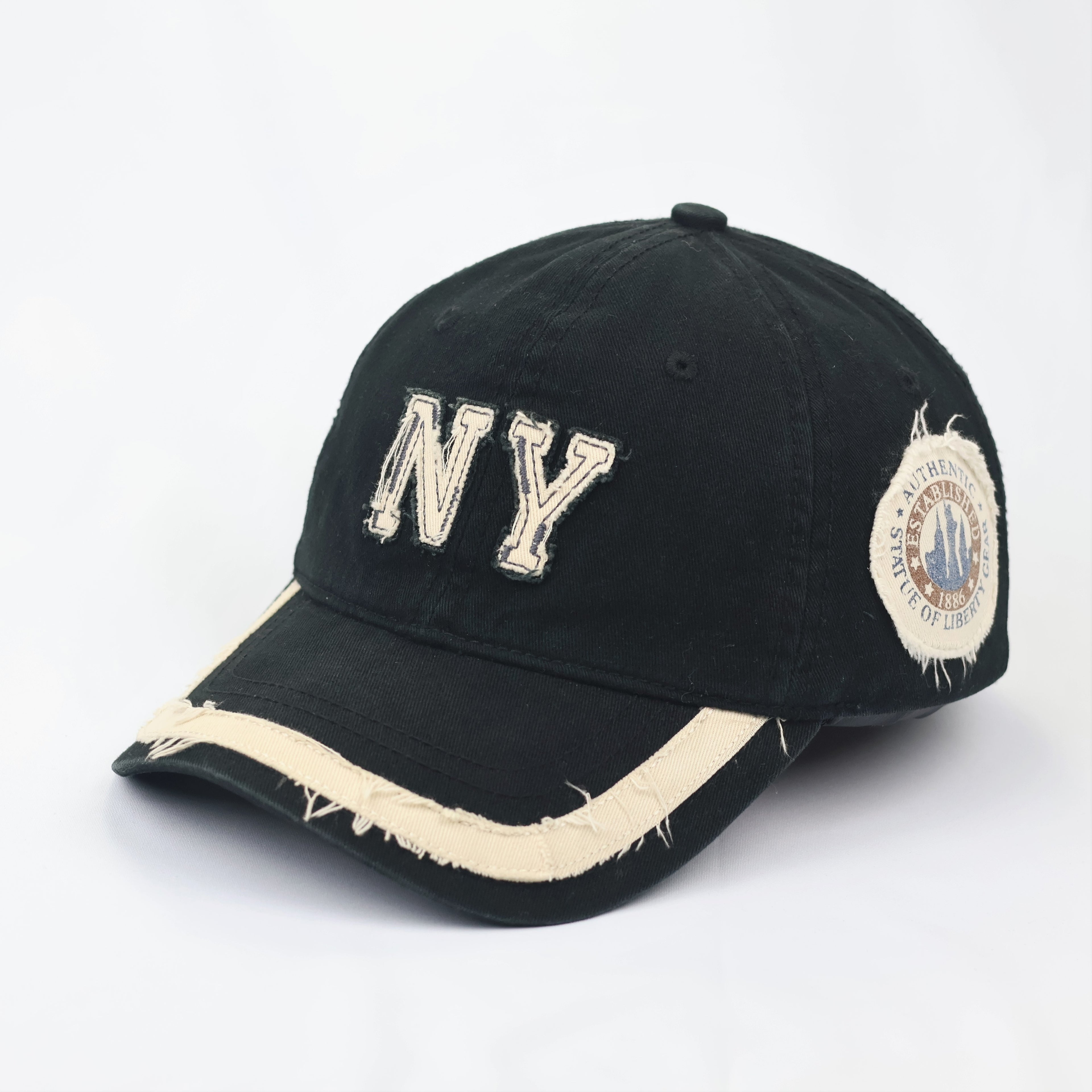 Vintage Style NY Embroidered Thrifted Dad Hat - Statue of Liberty Museum Store