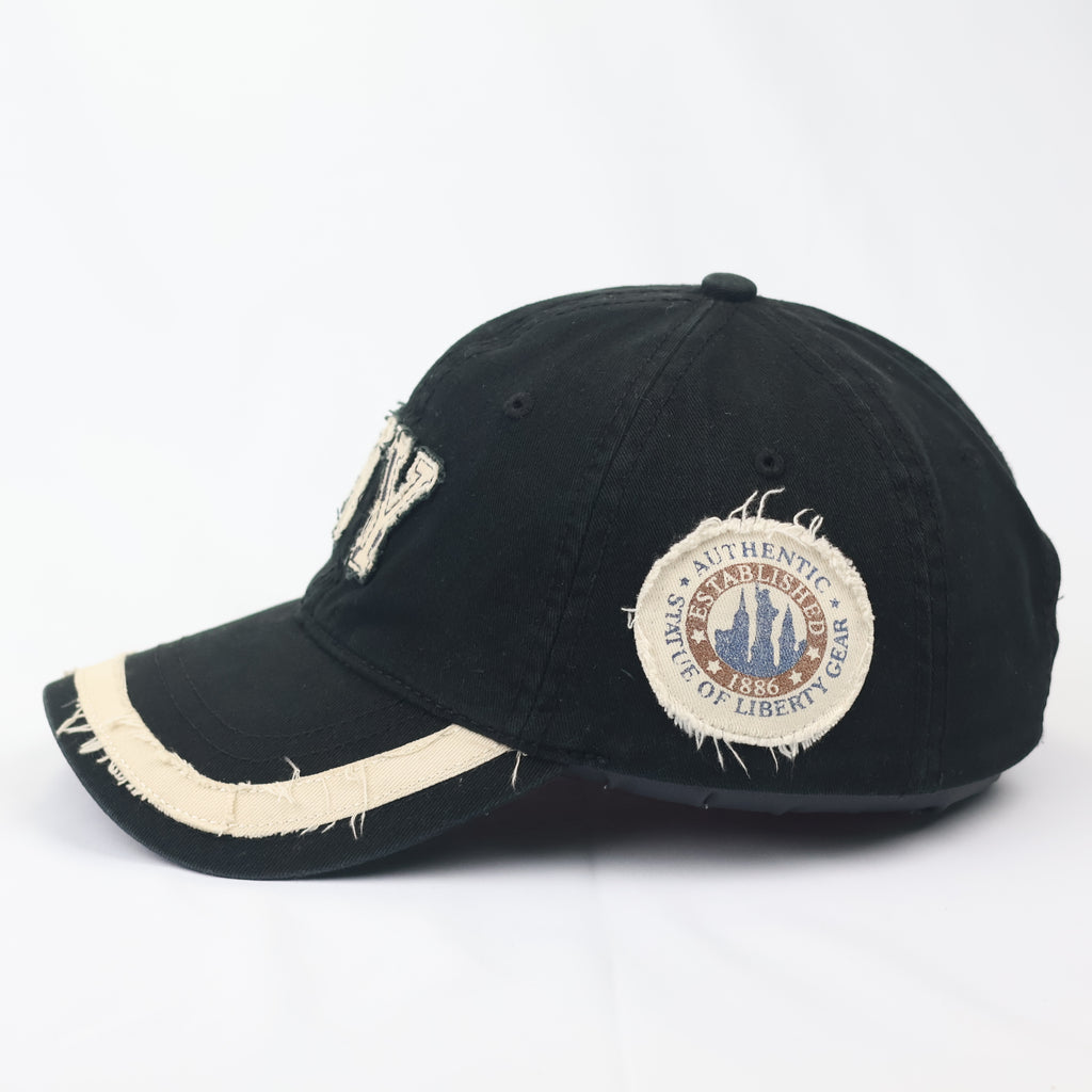 Vintage Style NY Embroidered Thrifted Dad Hat - Statue of Liberty Museum Store