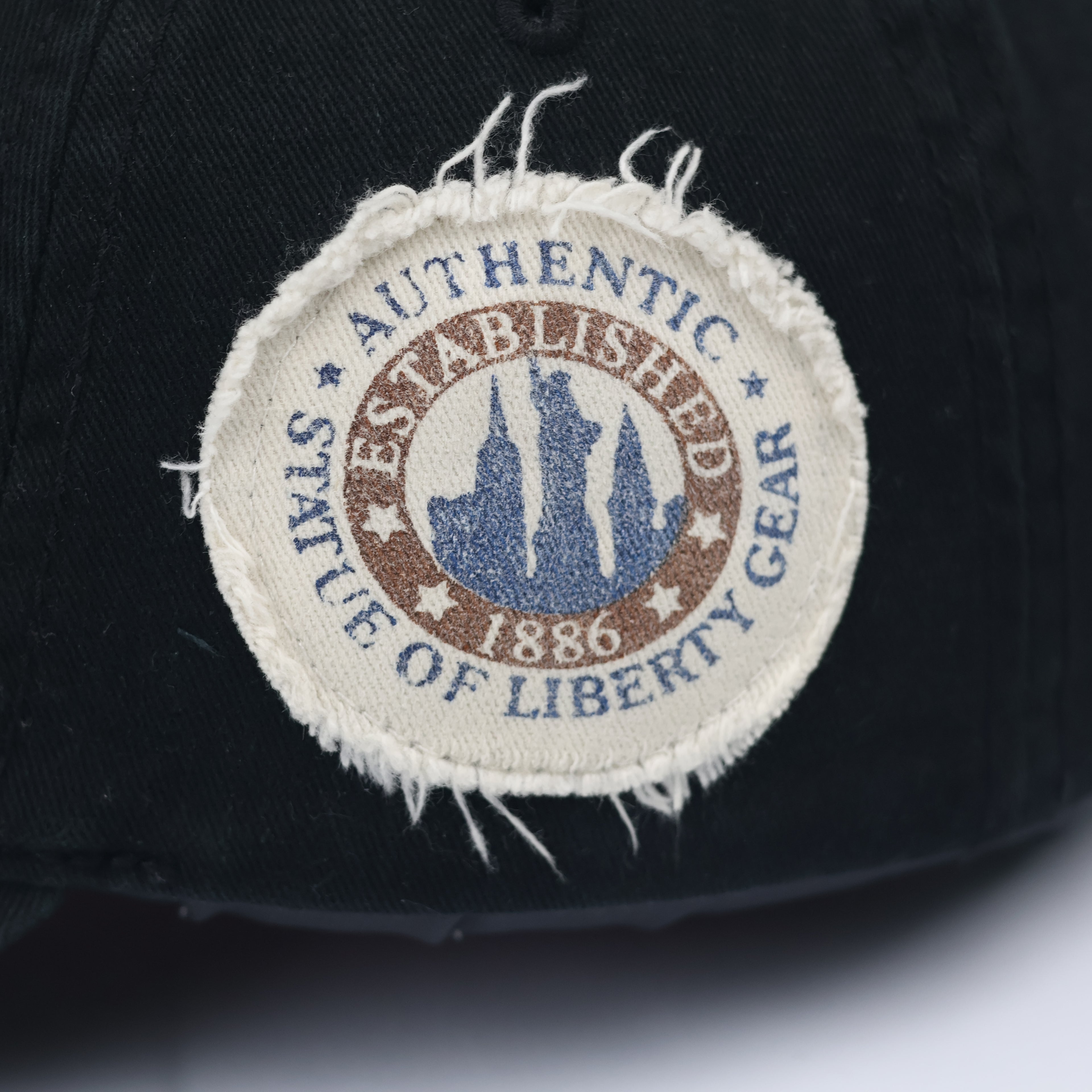 Vintage Style NY Embroidered Thrifted Dad Hat - Statue of Liberty Museum Store