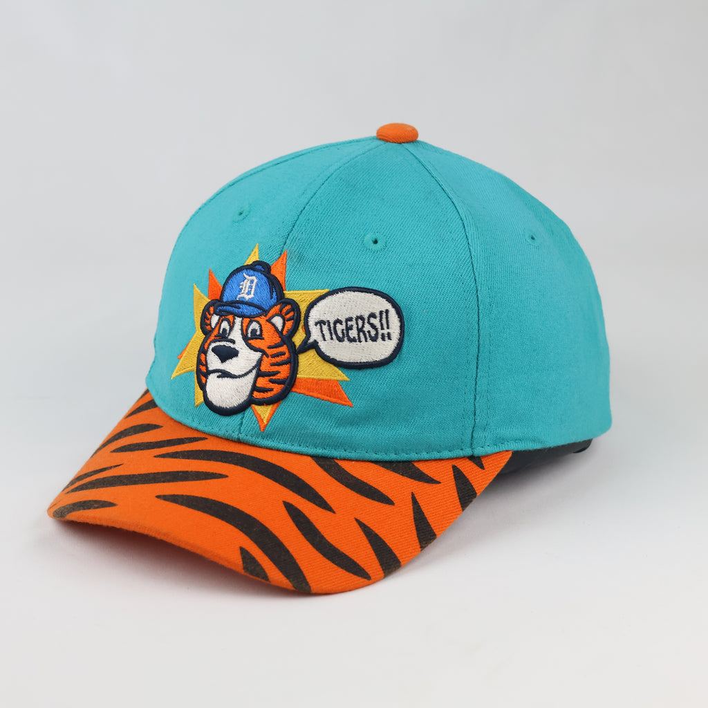 Thrifted Detroit Tigers Cartoon Mascot Cap | Kids Snapback