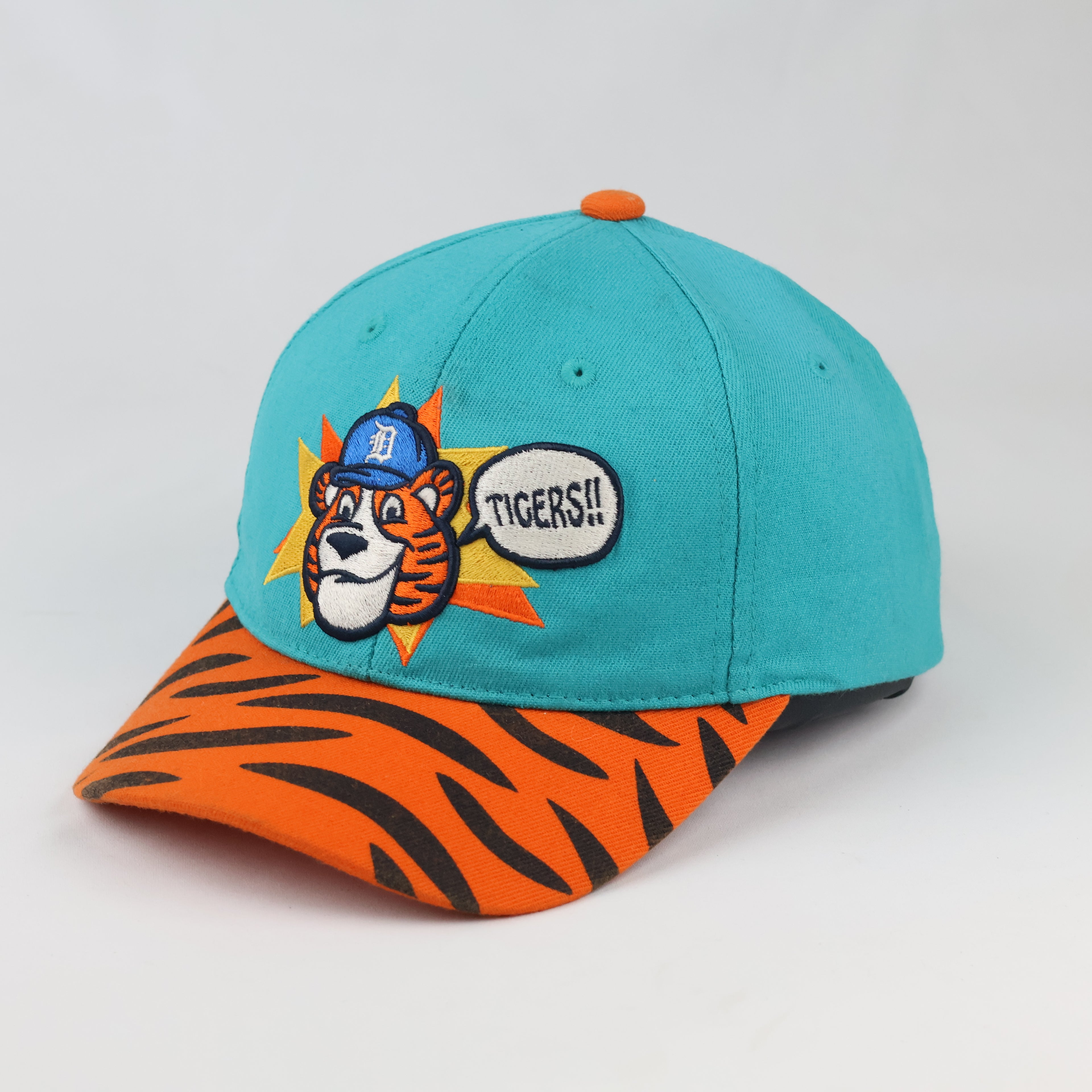 Thrifted Detroit Tigers Cartoon Mascot Cap | Kids Snapback