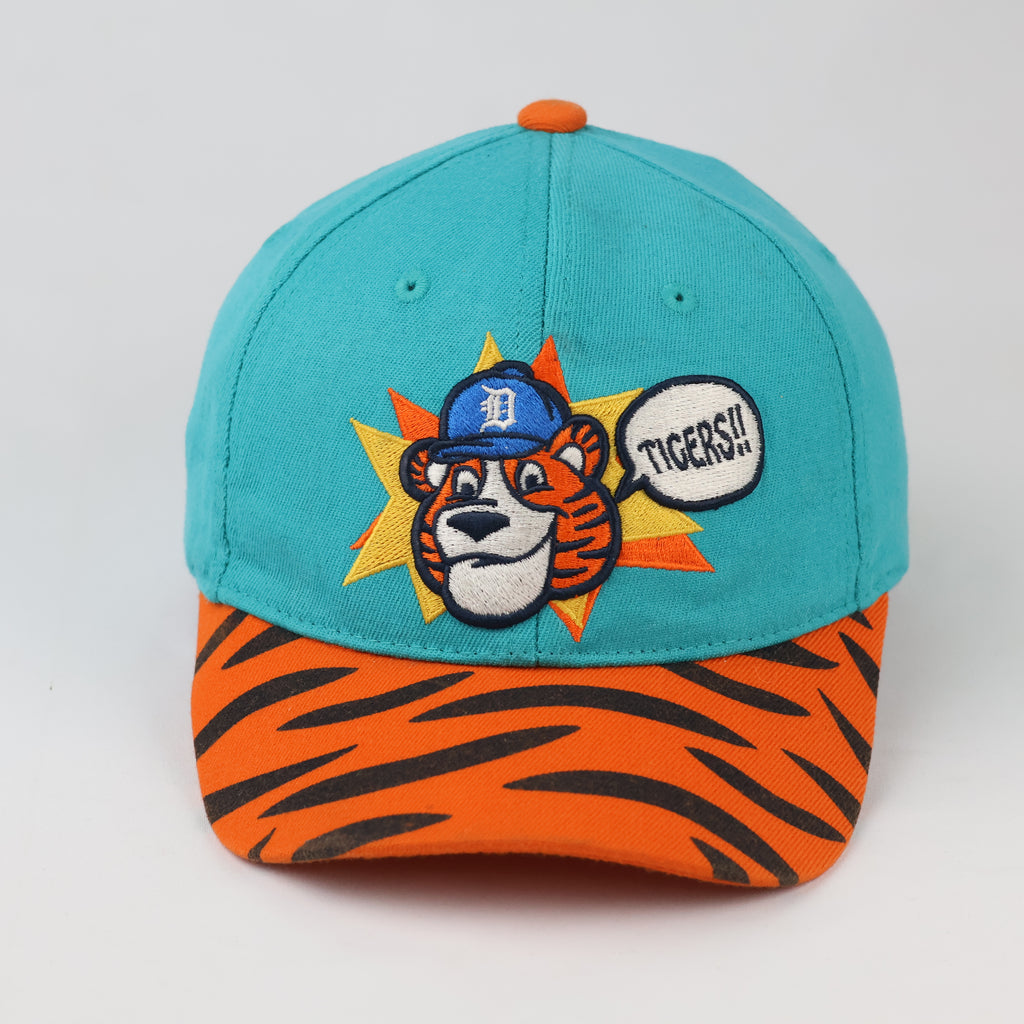 Thrifted Detroit Tigers Cartoon Mascot Cap | Kids Snapback