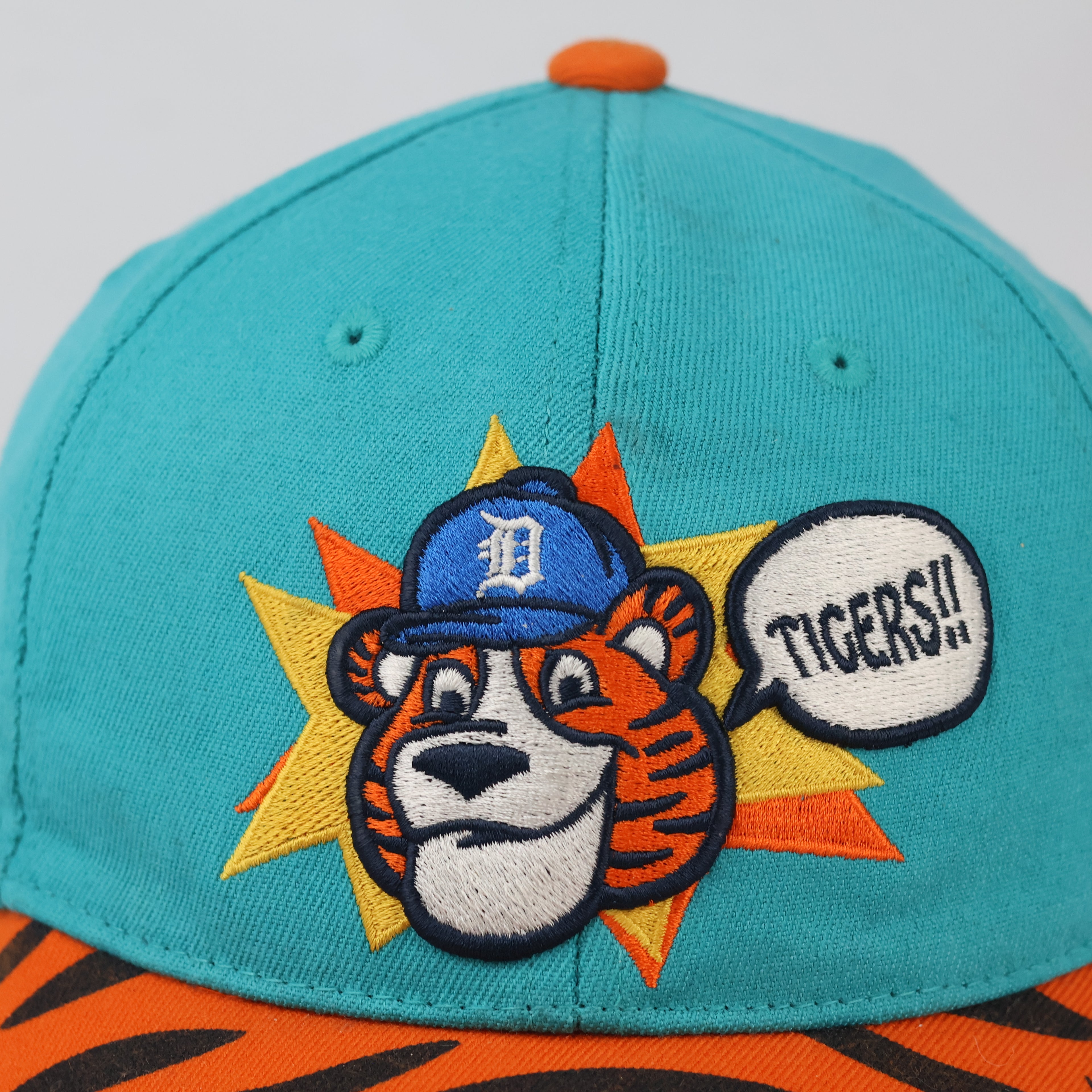 Thrifted Detroit Tigers Cartoon Mascot Cap | Kids Snapback