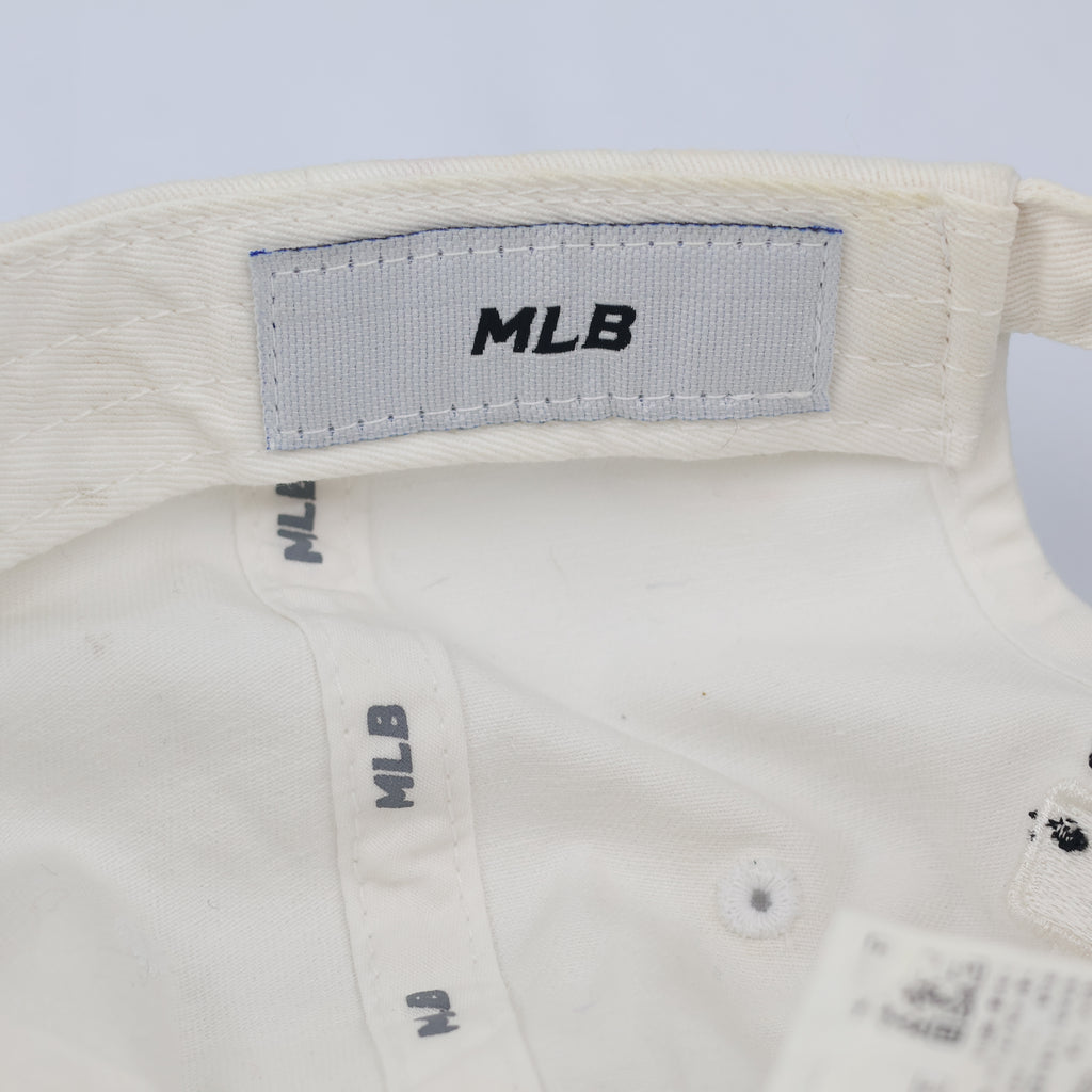 Vintage MLB NY Yankees Adjustable Thrifted Strapback Hat - Bone White