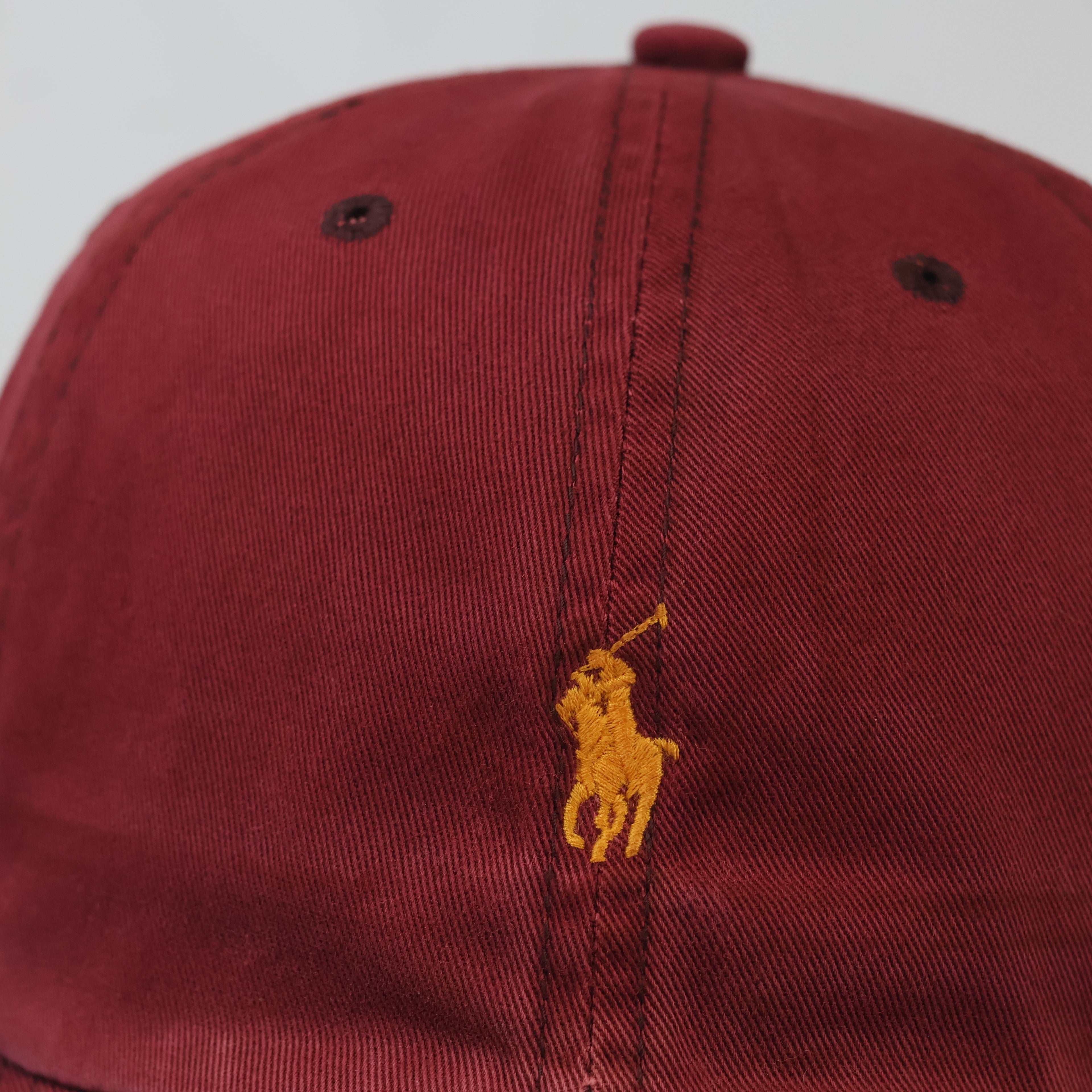 Vintage Polo Ralph Lauren Cap | Thrifted Maroon Cotton Strapback Hat