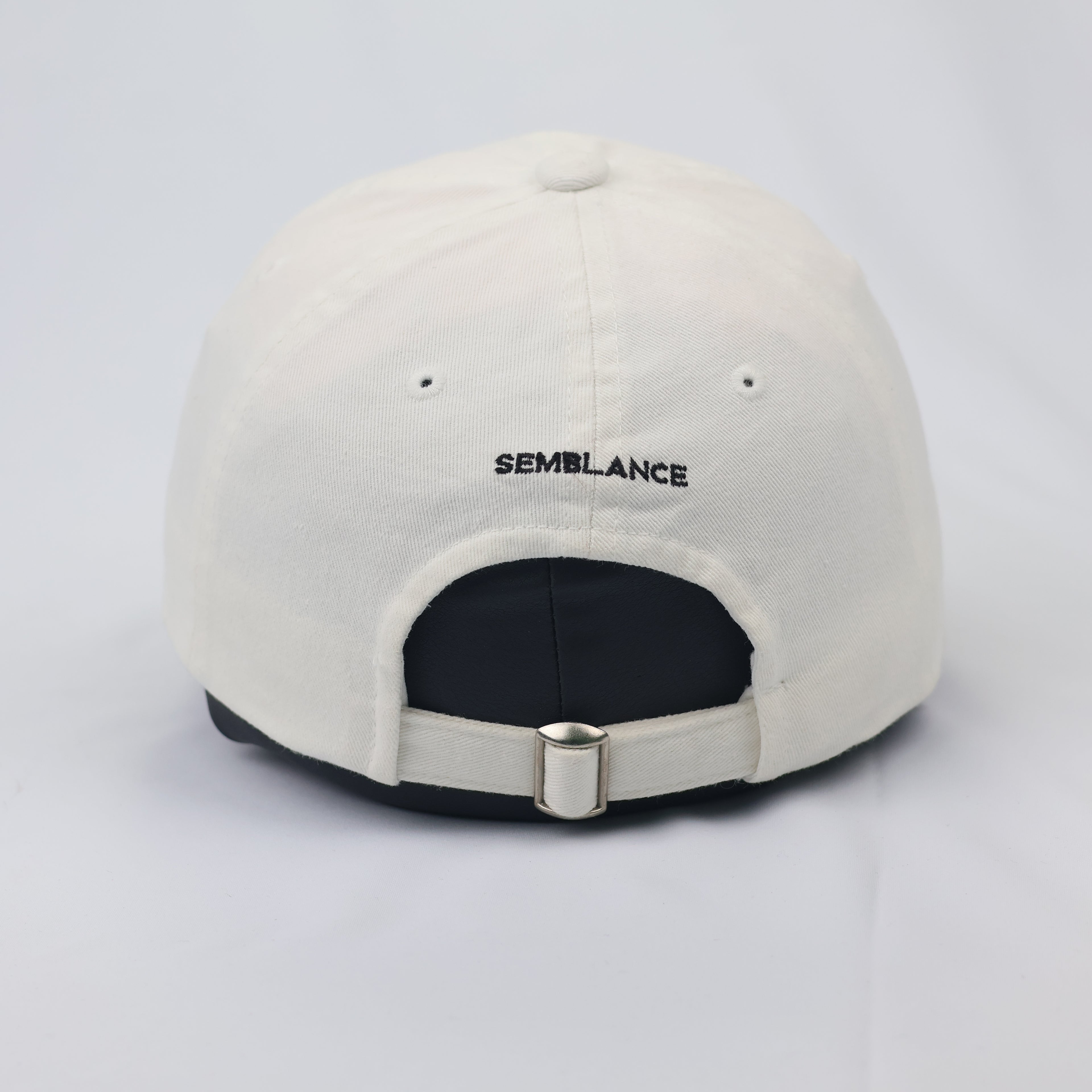 Minimalist Black Ghost Icon Thrifted Baseball Cap - Semblance by Ziosongzio