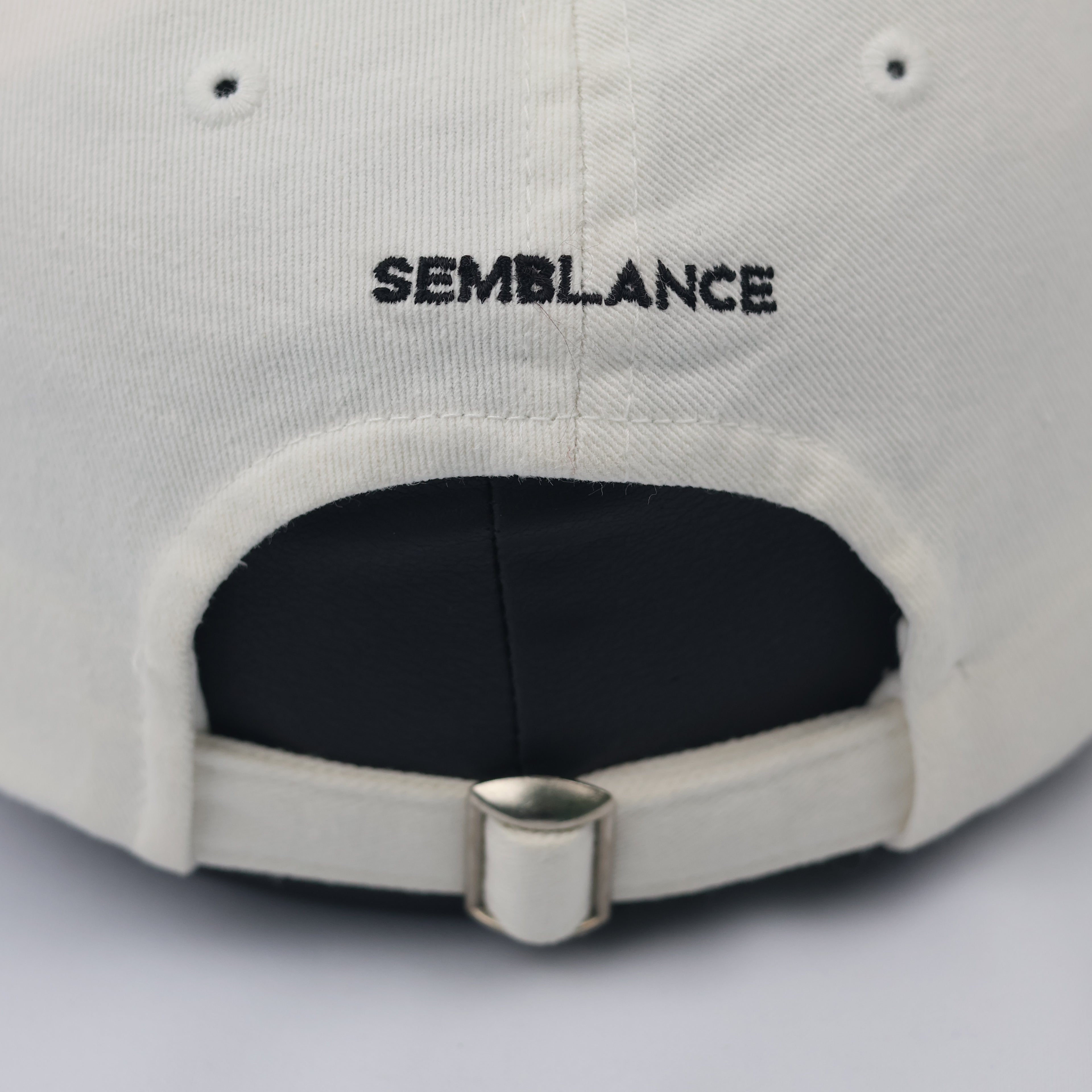 Minimalist Black Ghost Icon Thrifted Baseball Cap - Semblance by Ziosongzio