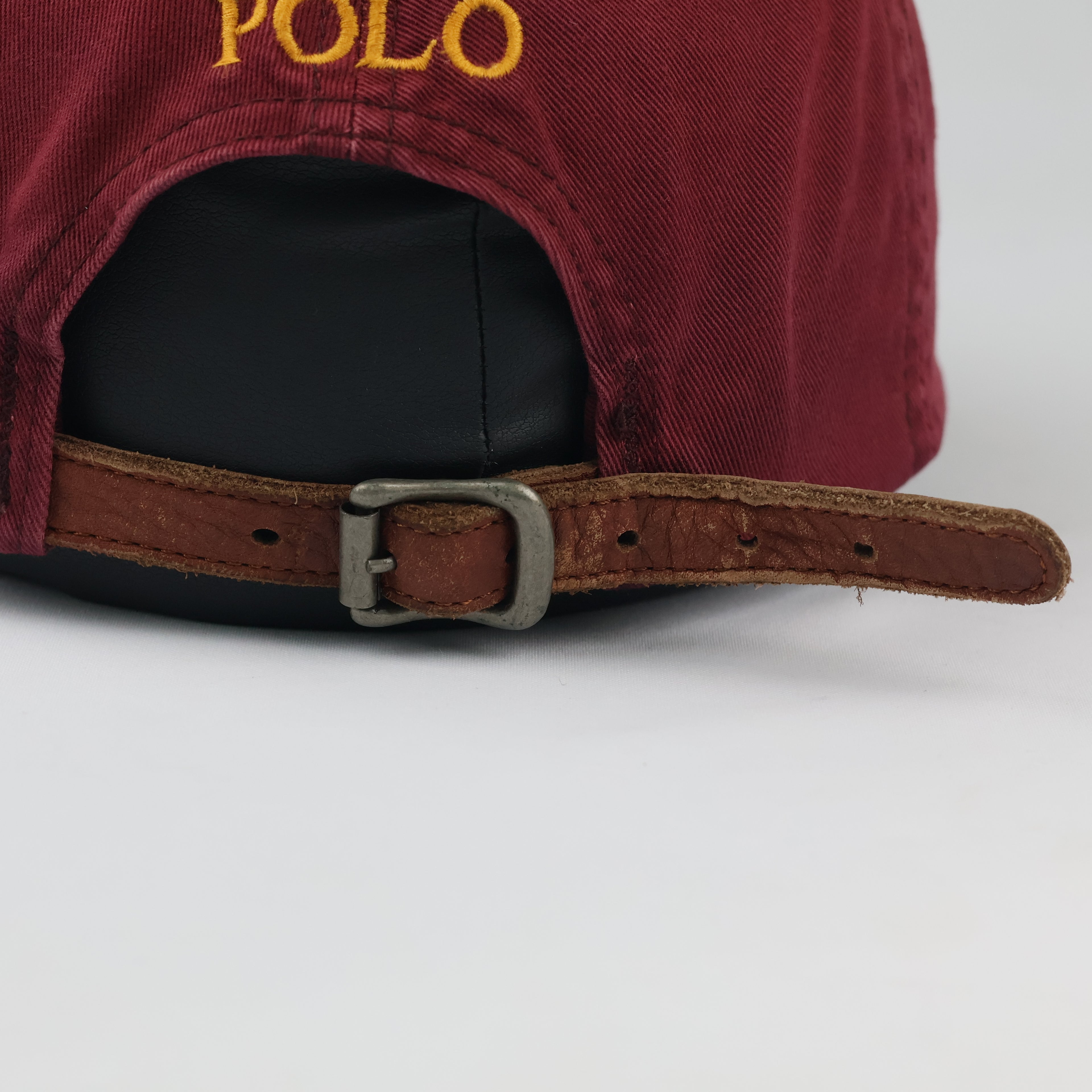 Vintage Polo Ralph Lauren Cap | Thrifted Maroon Cotton Strapback Hat