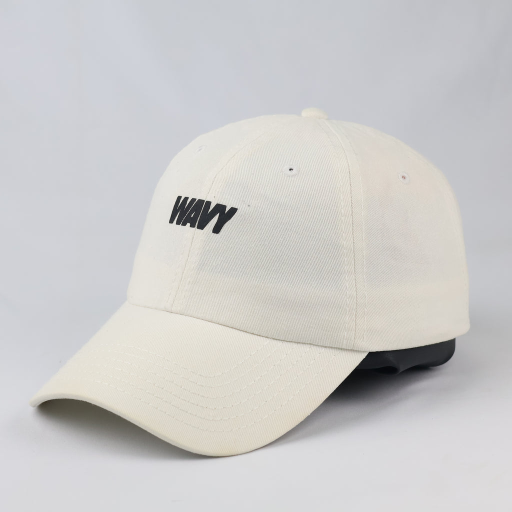 Vintage Style OTTO WAVY Baseball Cap - Cream Minimalist Streetwear Hat
