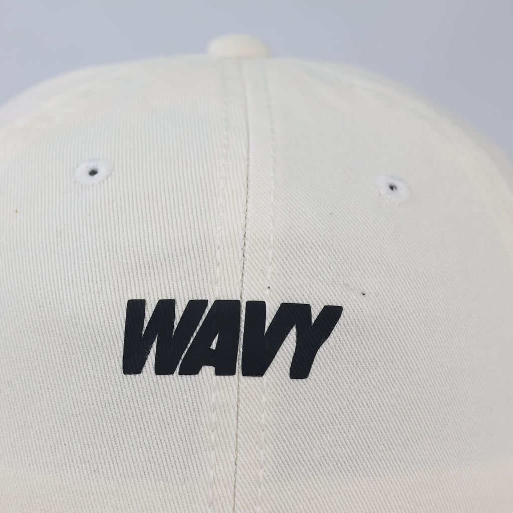 Vintage Style OTTO WAVY Baseball Cap - Cream Minimalist Streetwear Hat