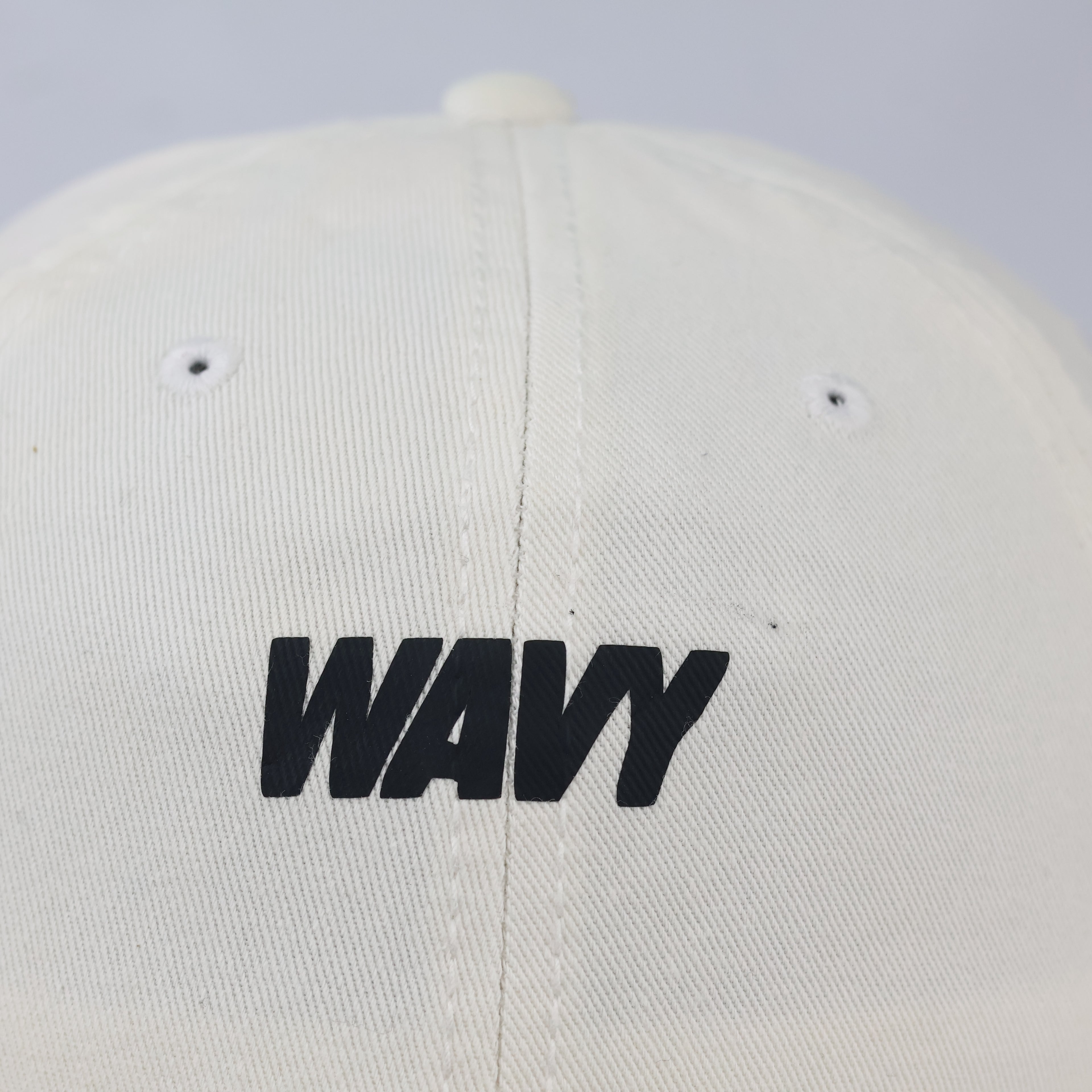 Vintage Style OTTO WAVY Baseball Cap - Cream Minimalist Streetwear Hat