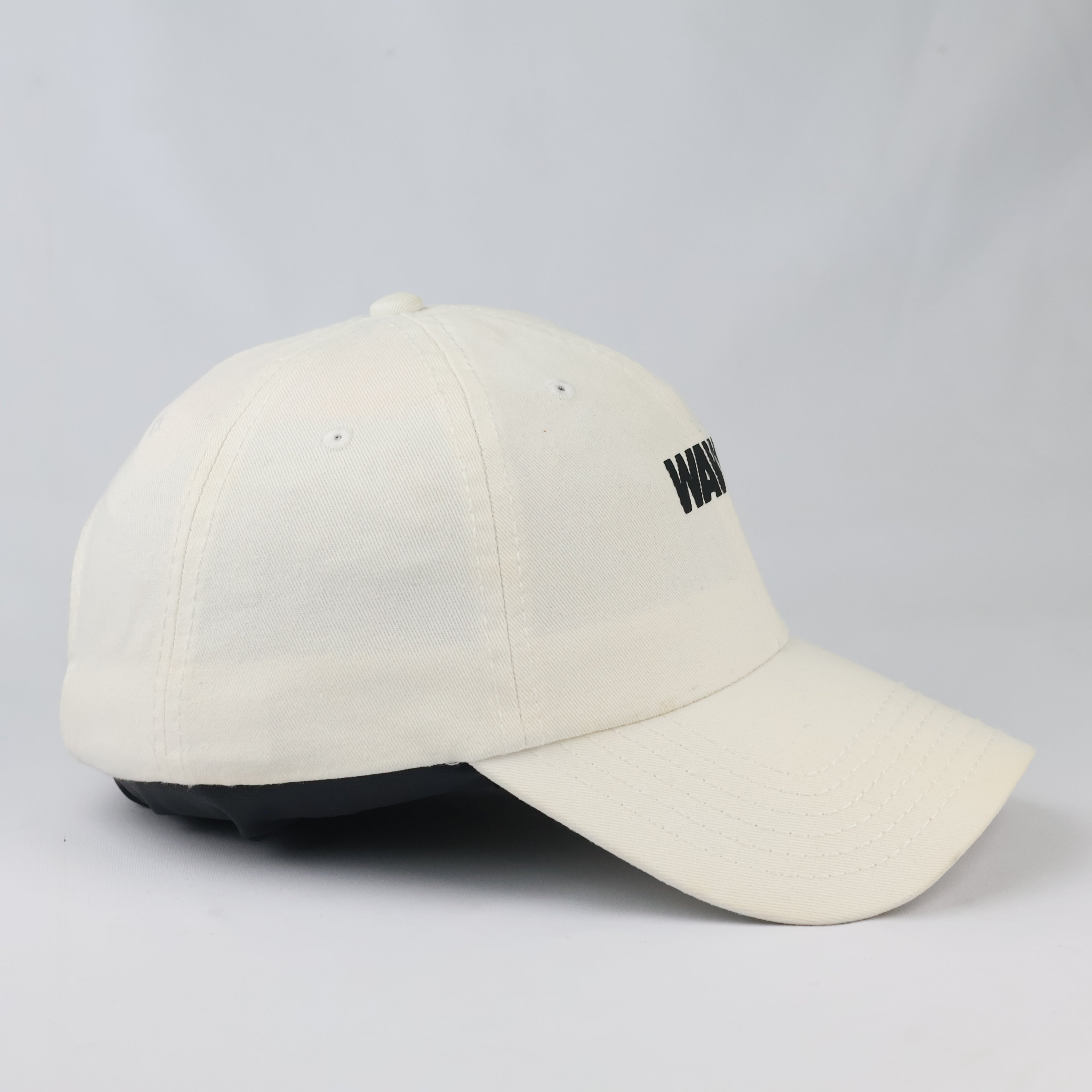 Vintage Style OTTO WAVY Baseball Cap - Cream Minimalist Streetwear Hat